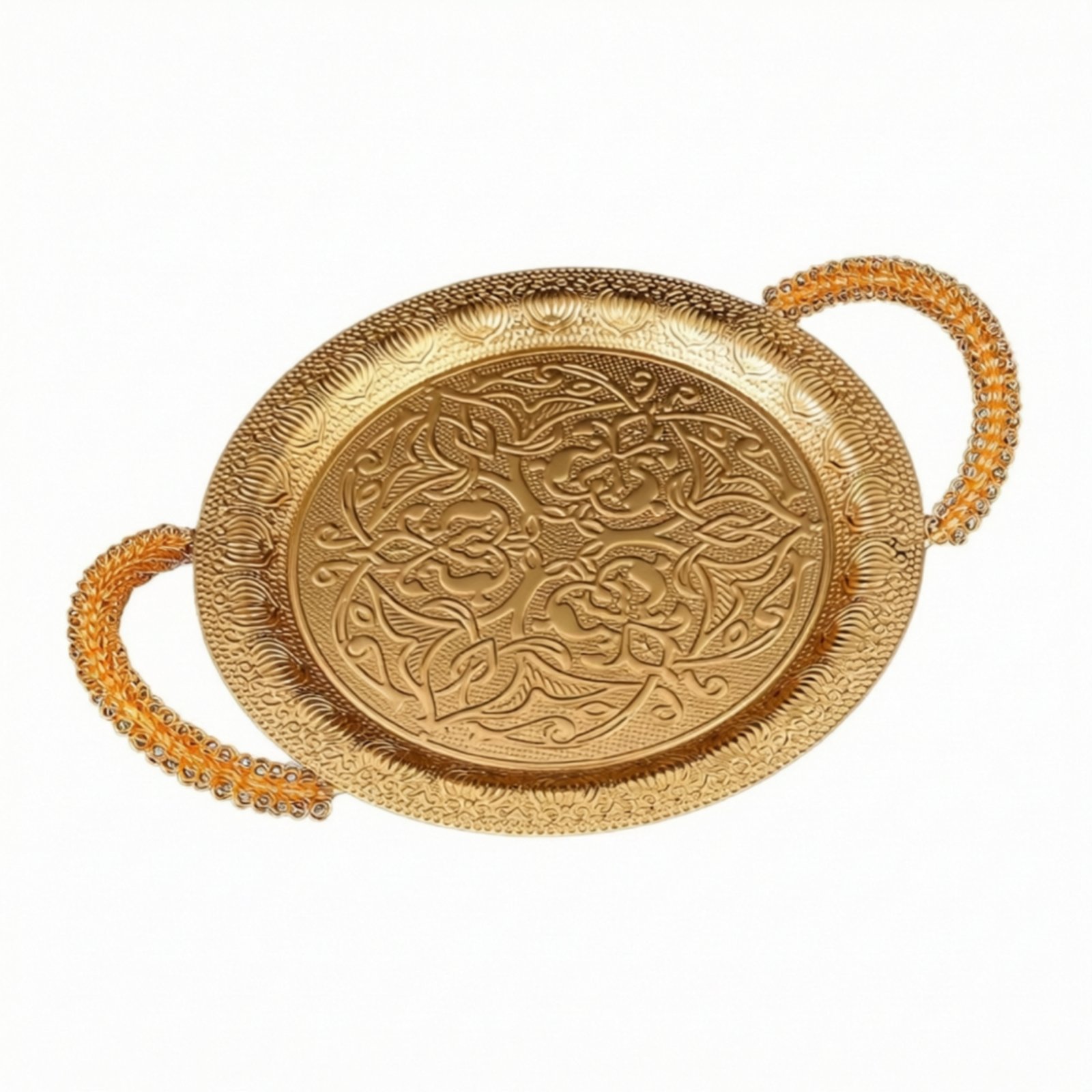 Gold Metal Serving Tray – 36x28.5x5cm, Large
