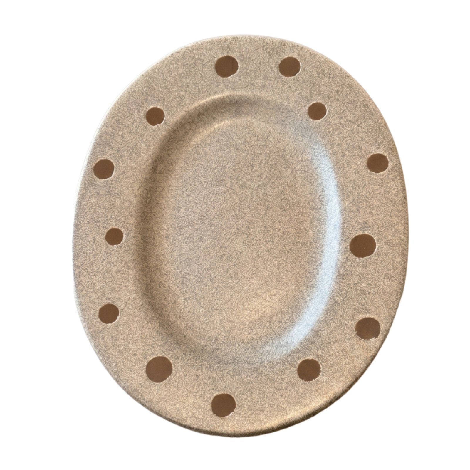 Glazed Oval Porcelain Plate