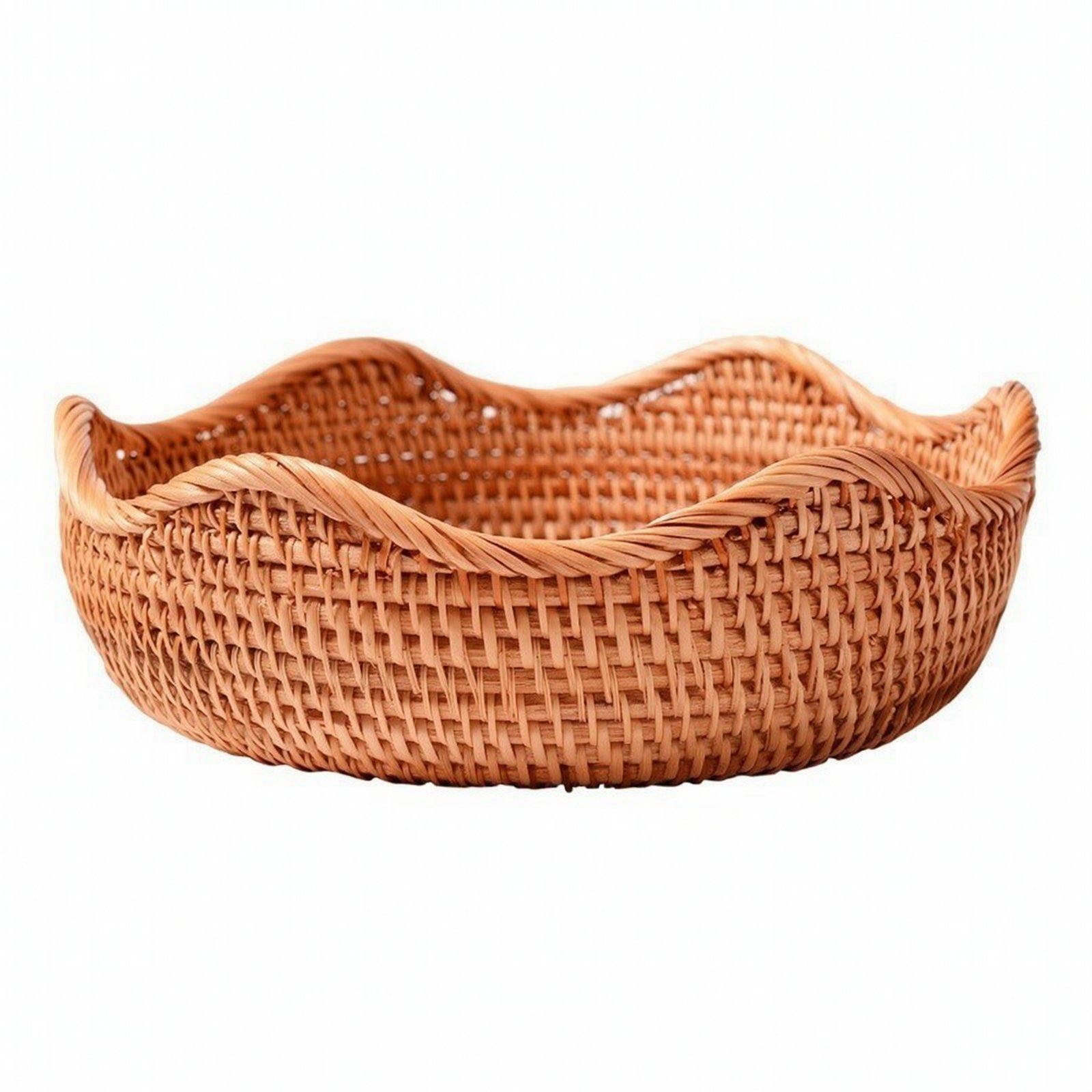 Handwoven Rattan Storage Basket – Wave
