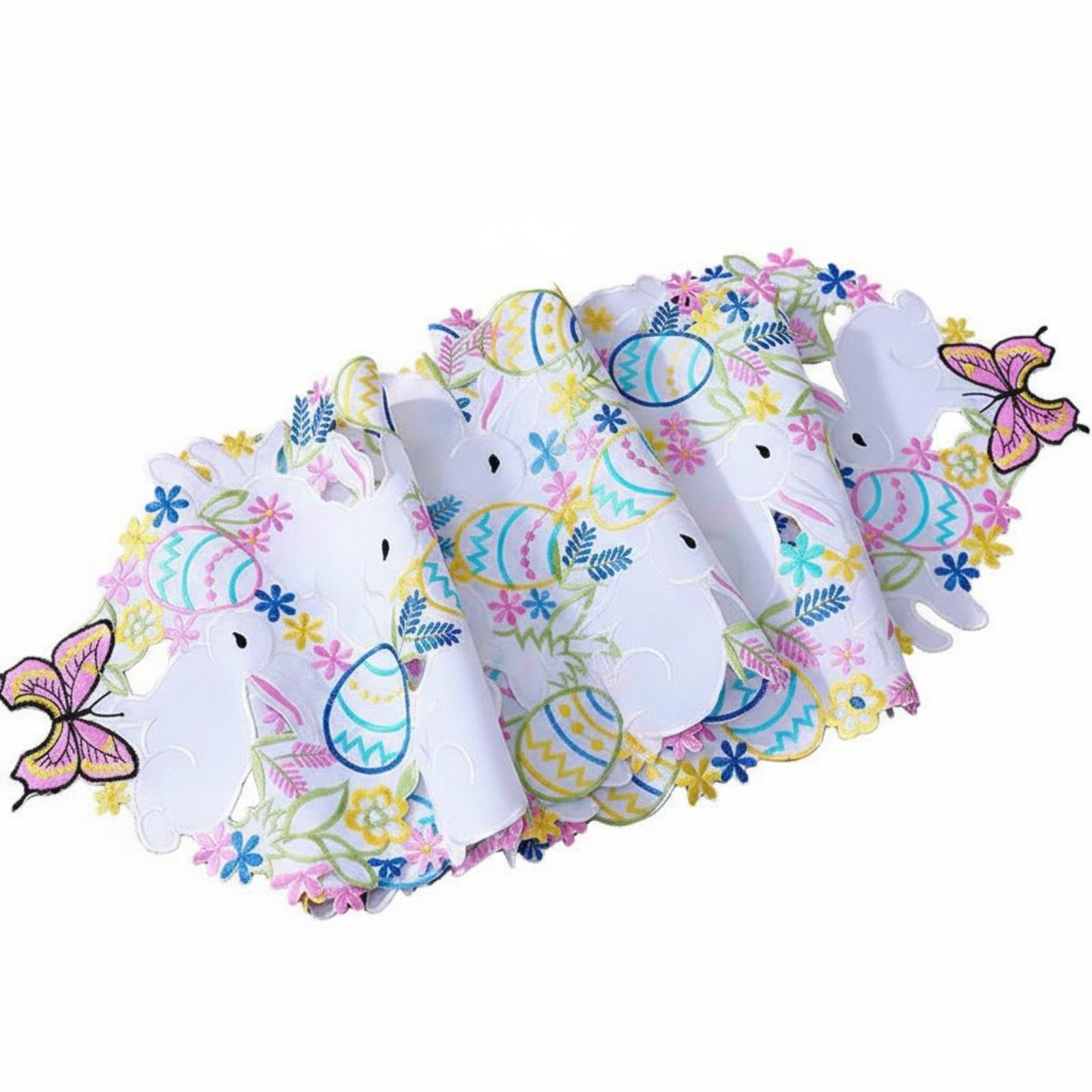 Embroidered Bunny Table Runner
