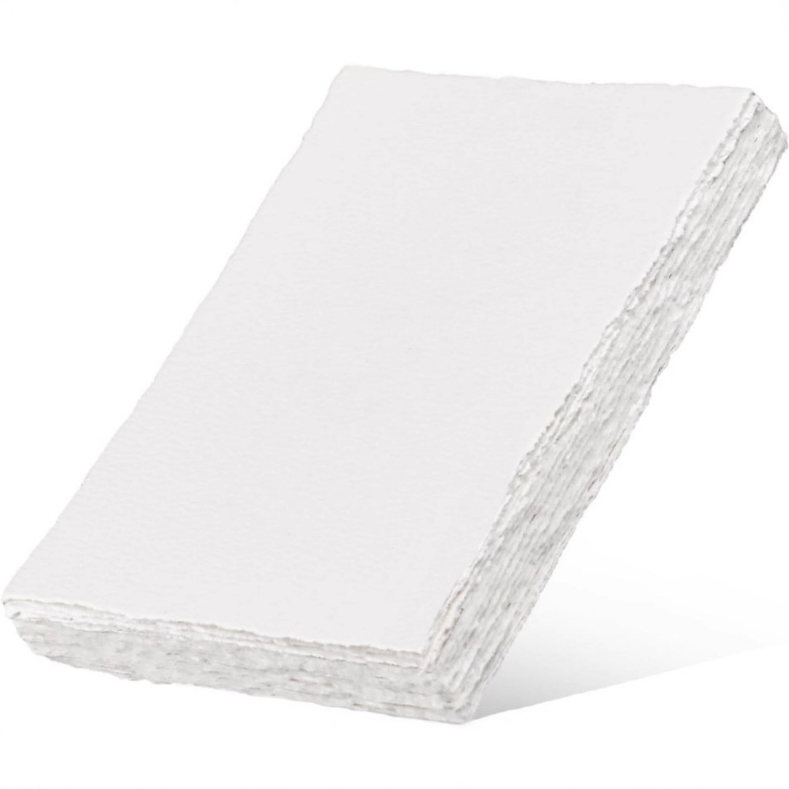 50-Piece Watercolor Paper Sheets with Deckle Edges