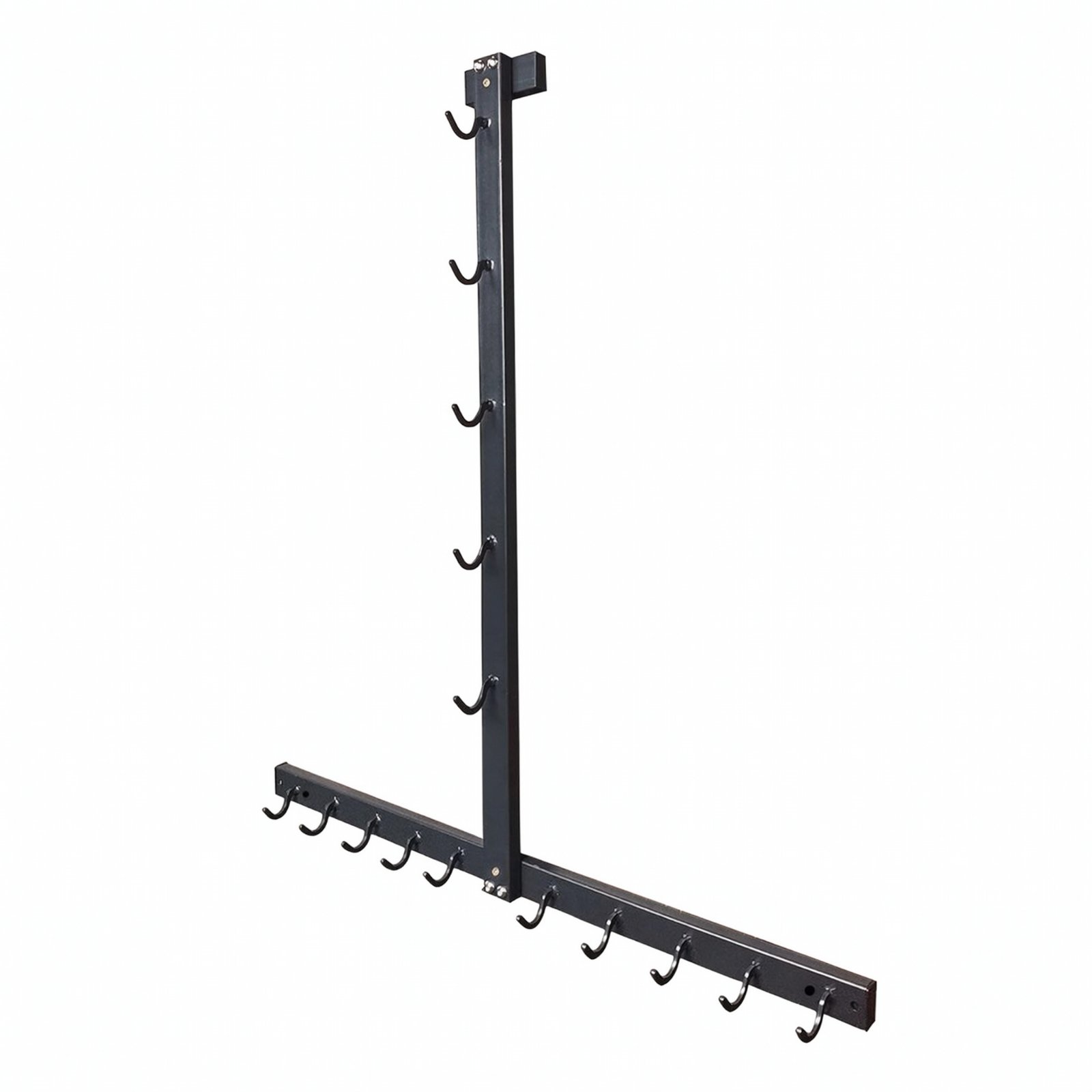 Wall-Mounted Storage Rack with Hooks
