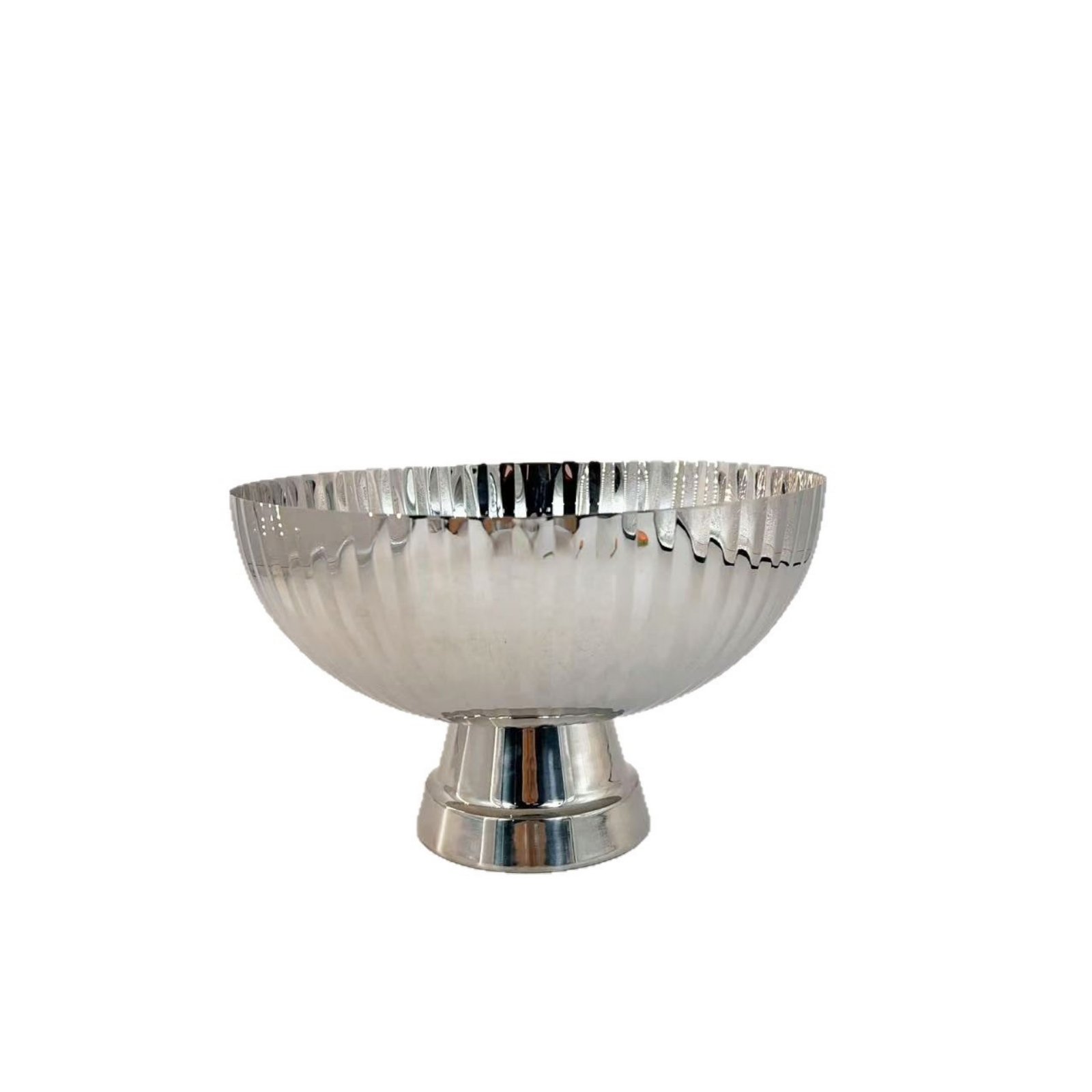Stainless Steel Pedestal Fruit Bowl – 24.5x15.5cm