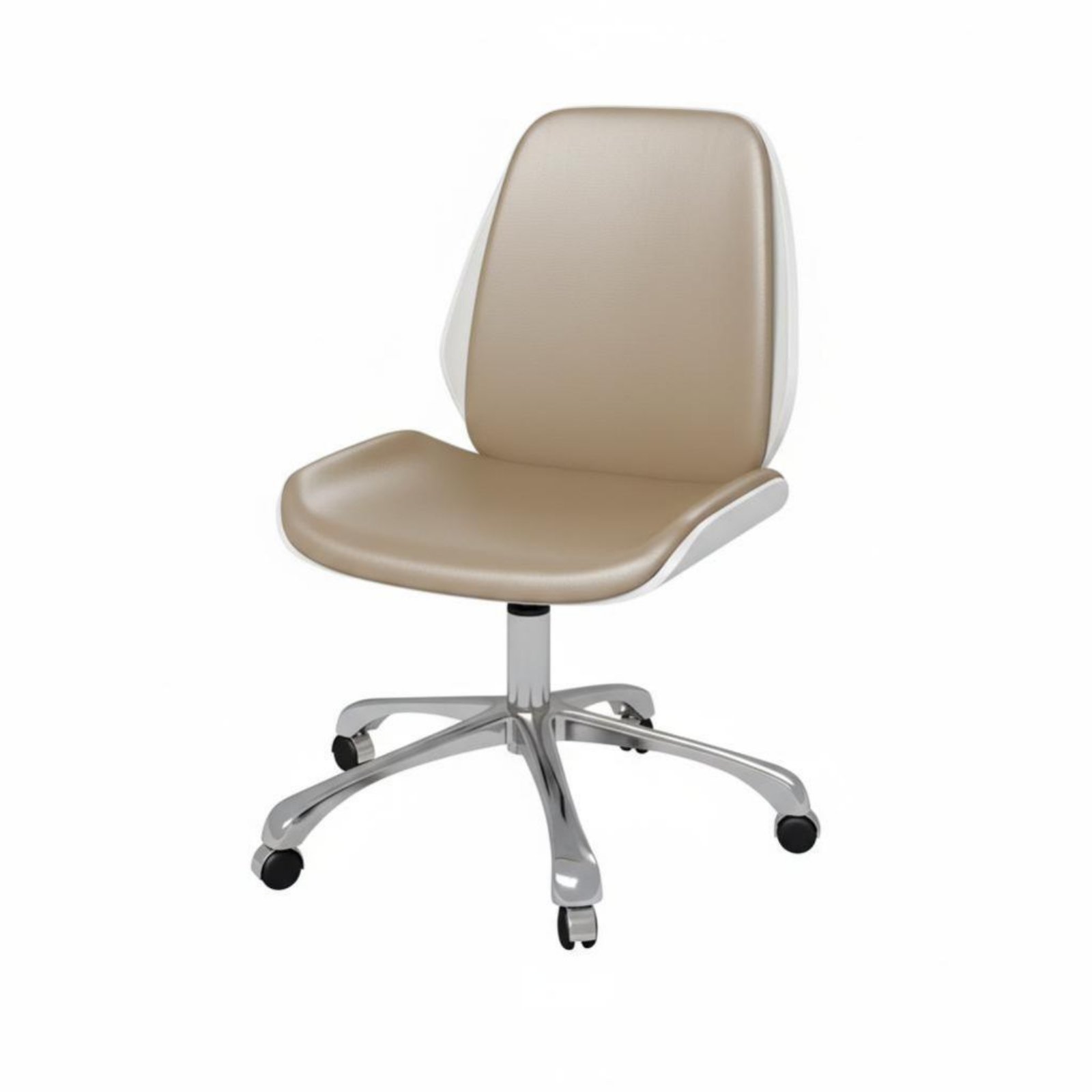 Armless Upholstered Caster Chair