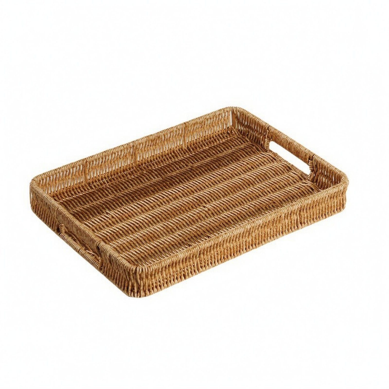 Handwoven Wicker Tray Basket