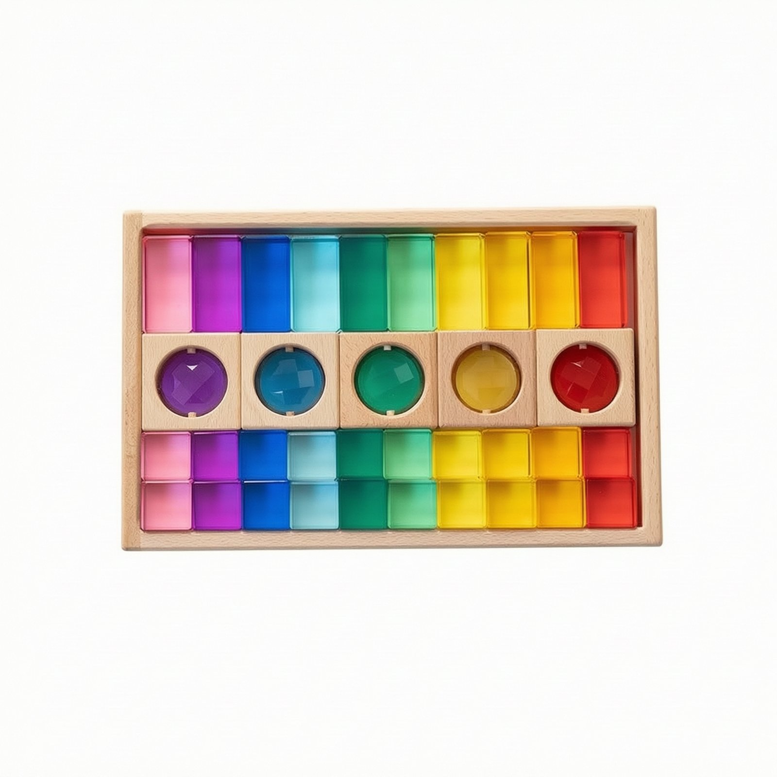Stacking Block Set Wood Frame