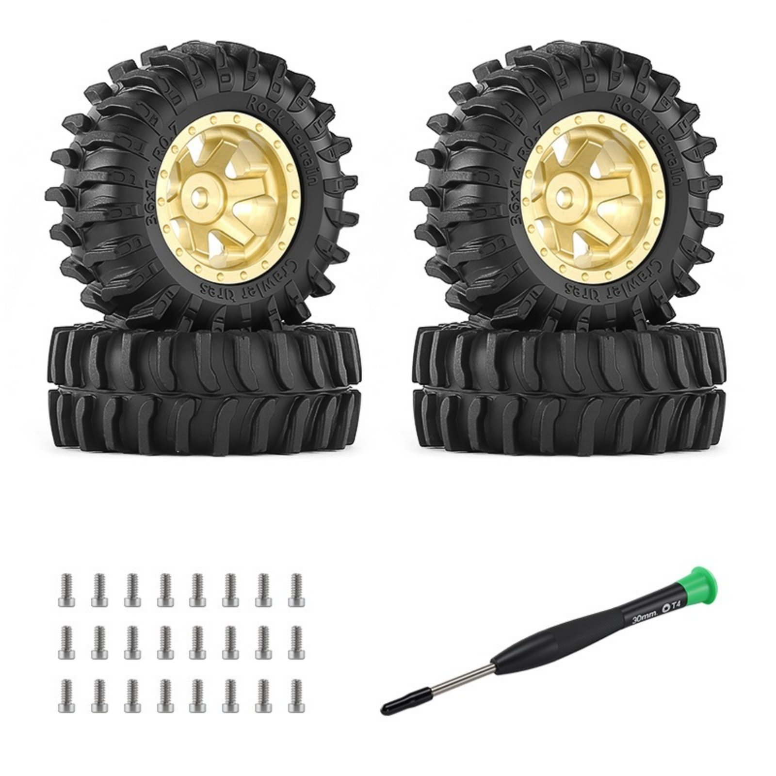 4-Piece RC Wheel and Tire Assembly – 1 SET