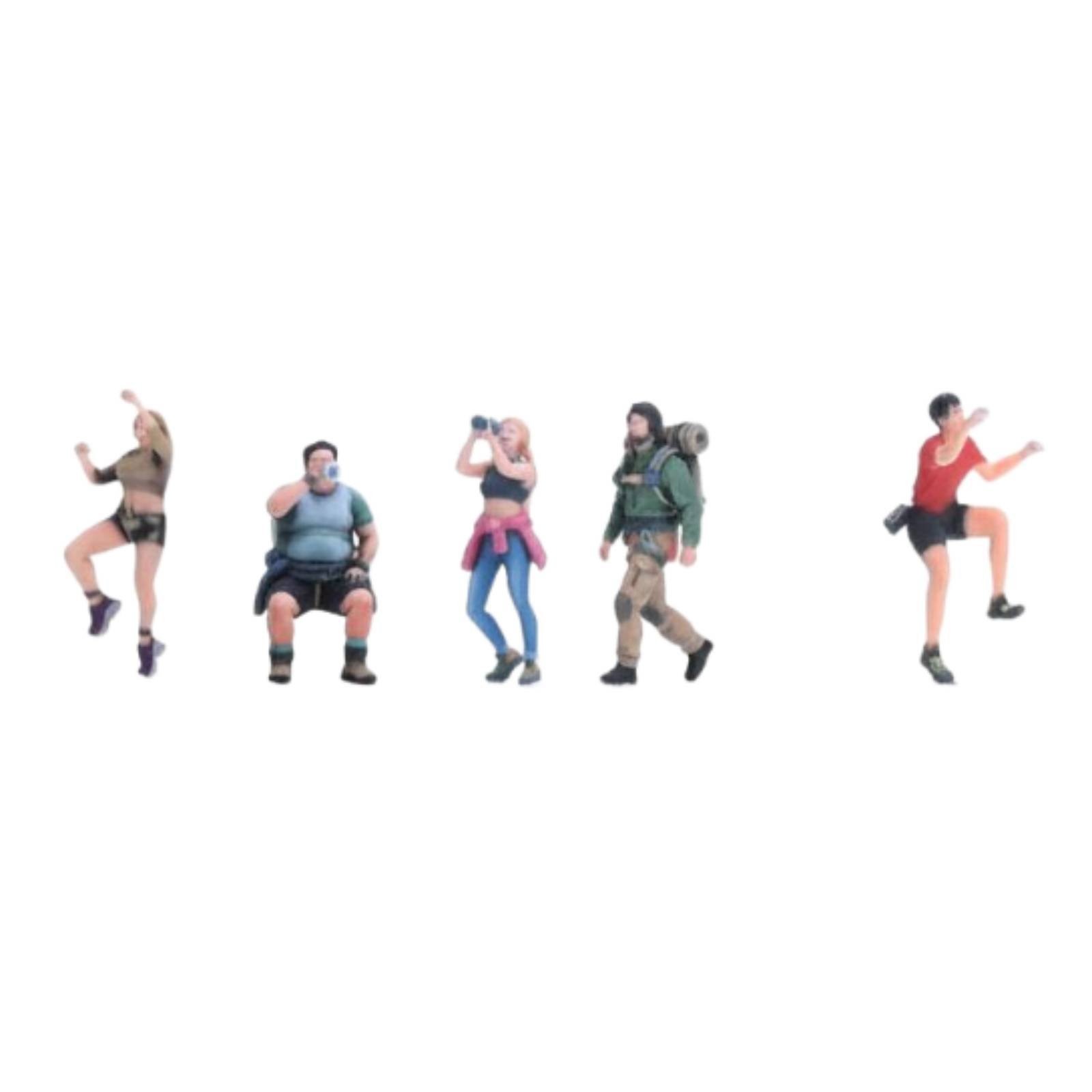 5 Pieces 1/64 Scale Climbing Figures 3D Printed Rock