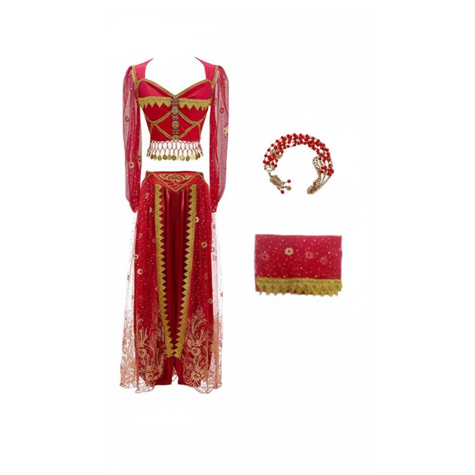 Belly Dance Costume Sequins
