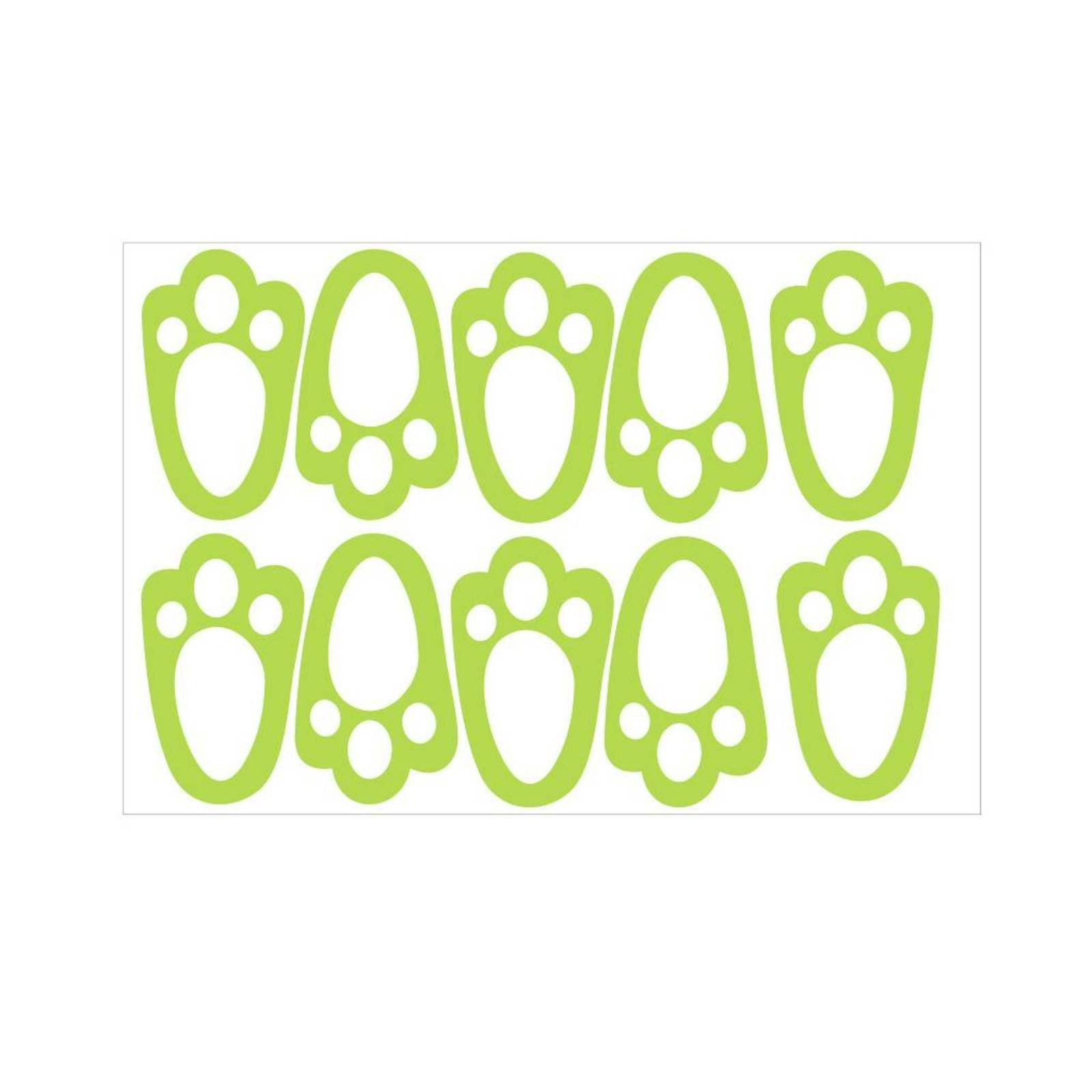 Glowing Hare Footprint Wall Decal