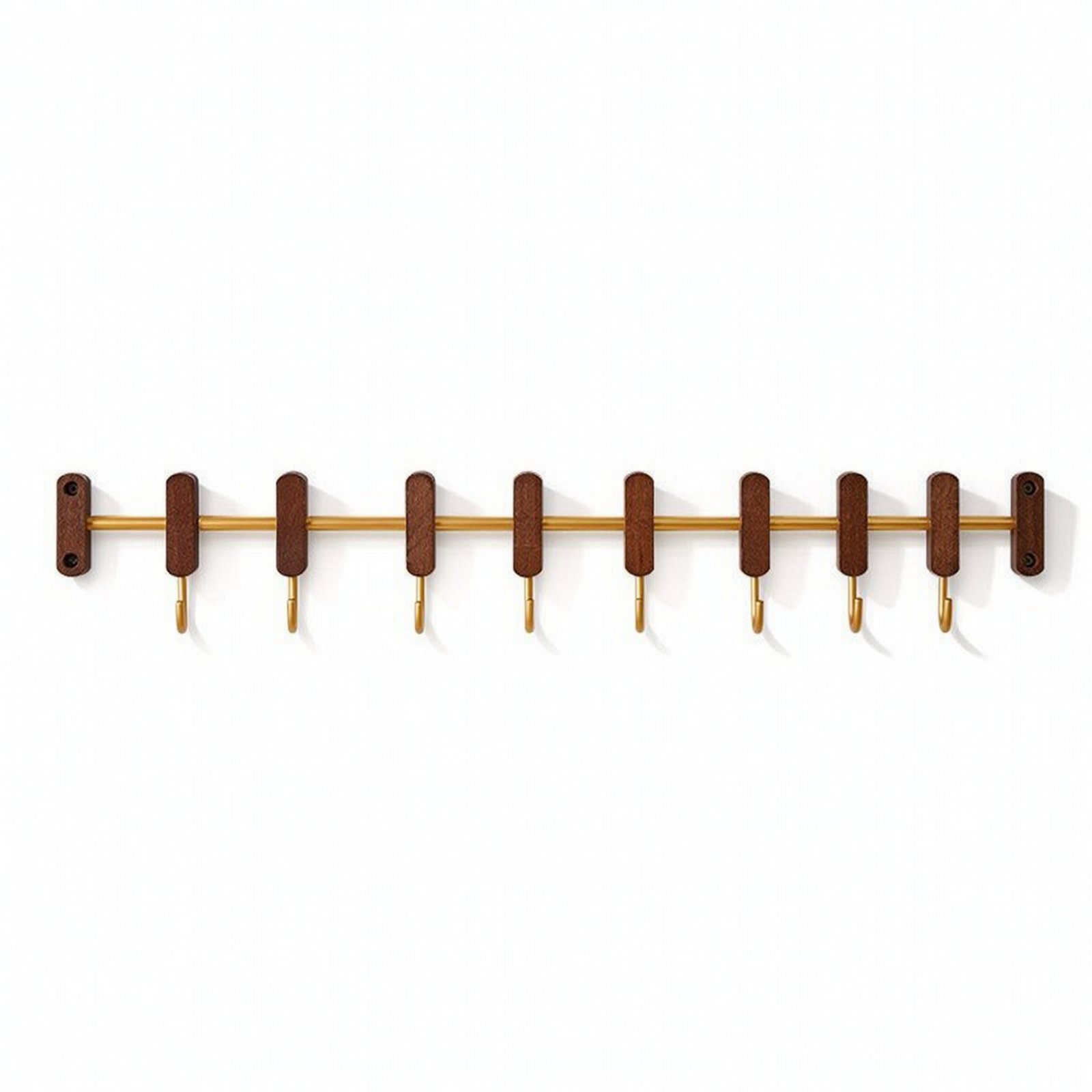 Wall-Mounted Coat Rack Sliding Hooks