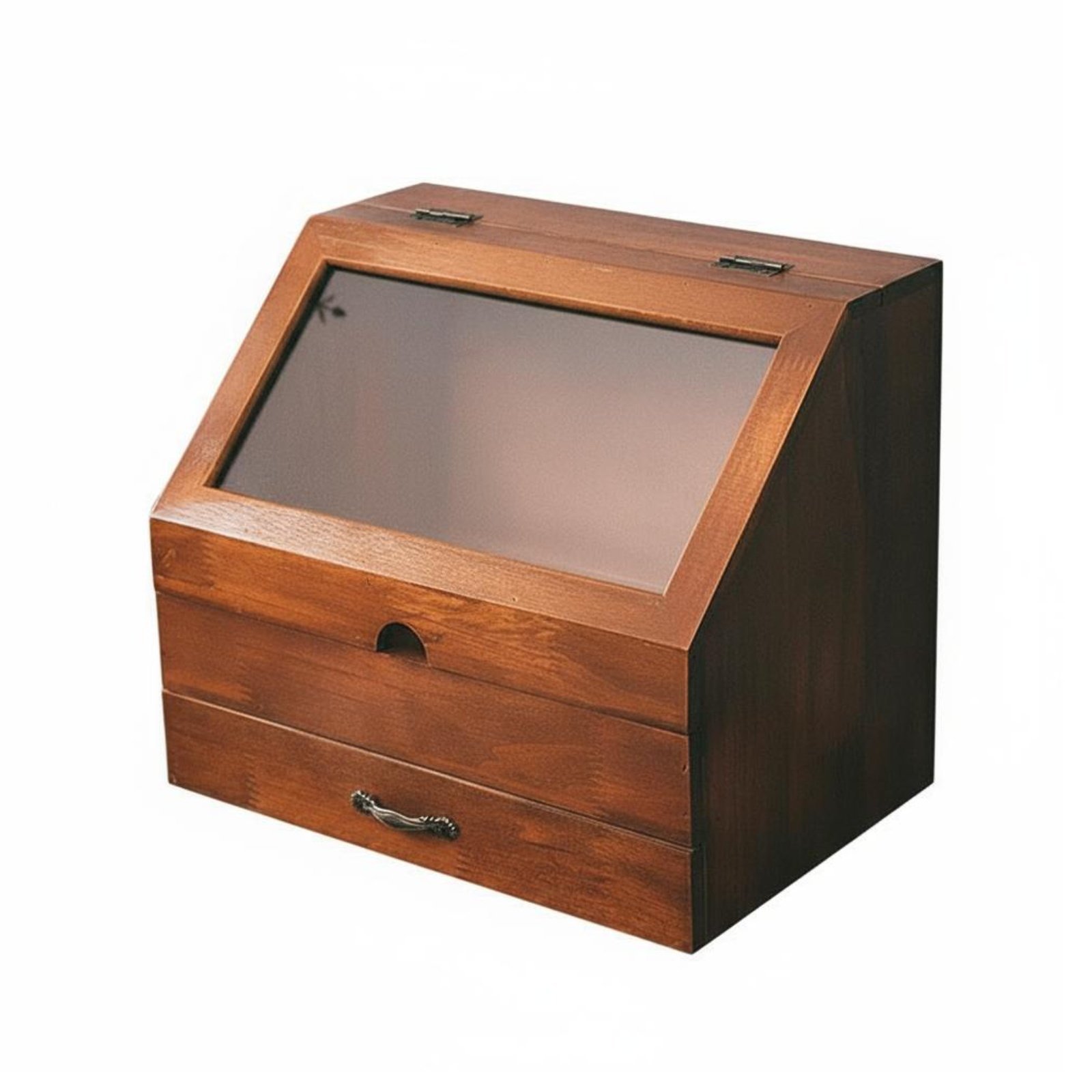 Solid Wood Storage Box with Drawer