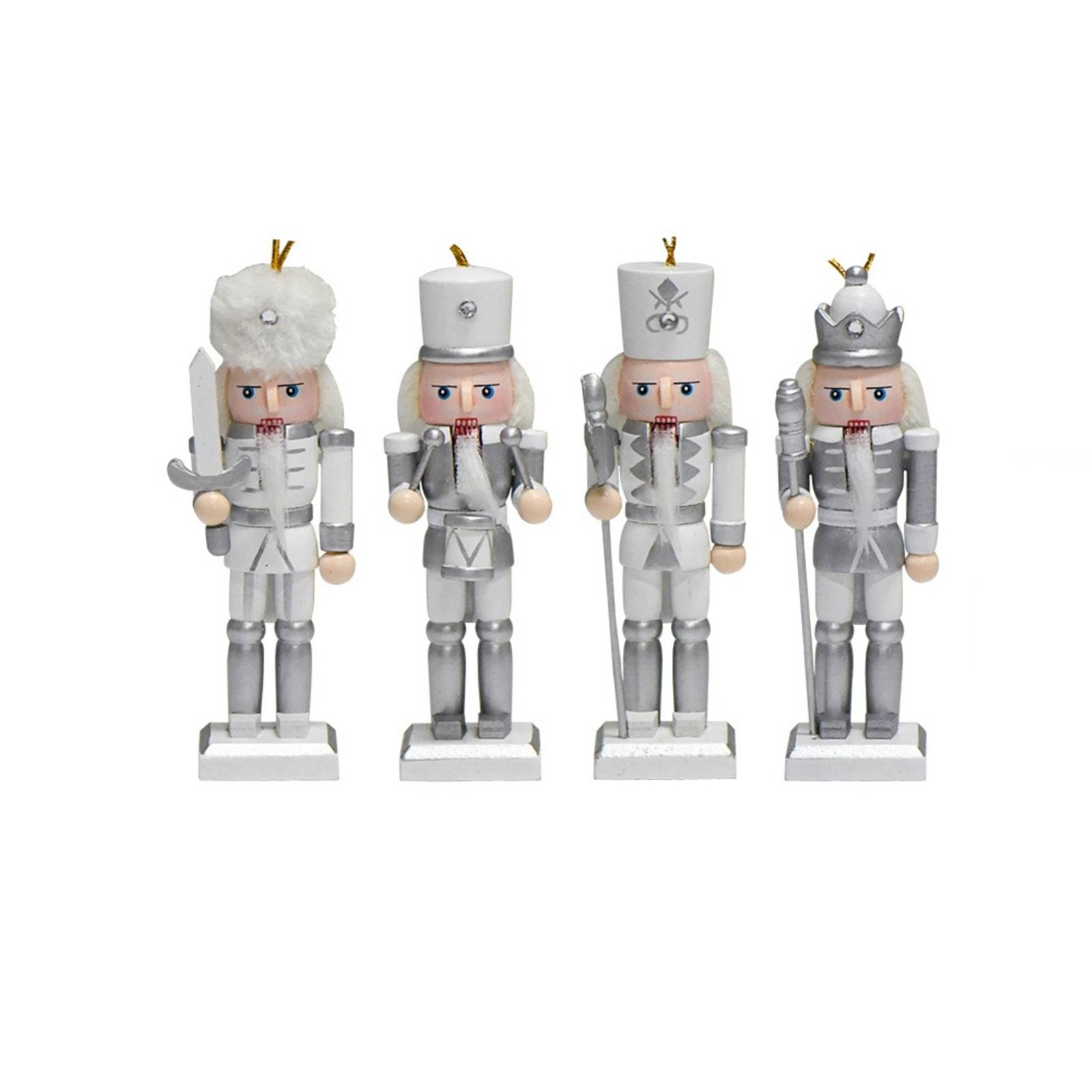 4-Piece Christmas Nutcracker Ornament
