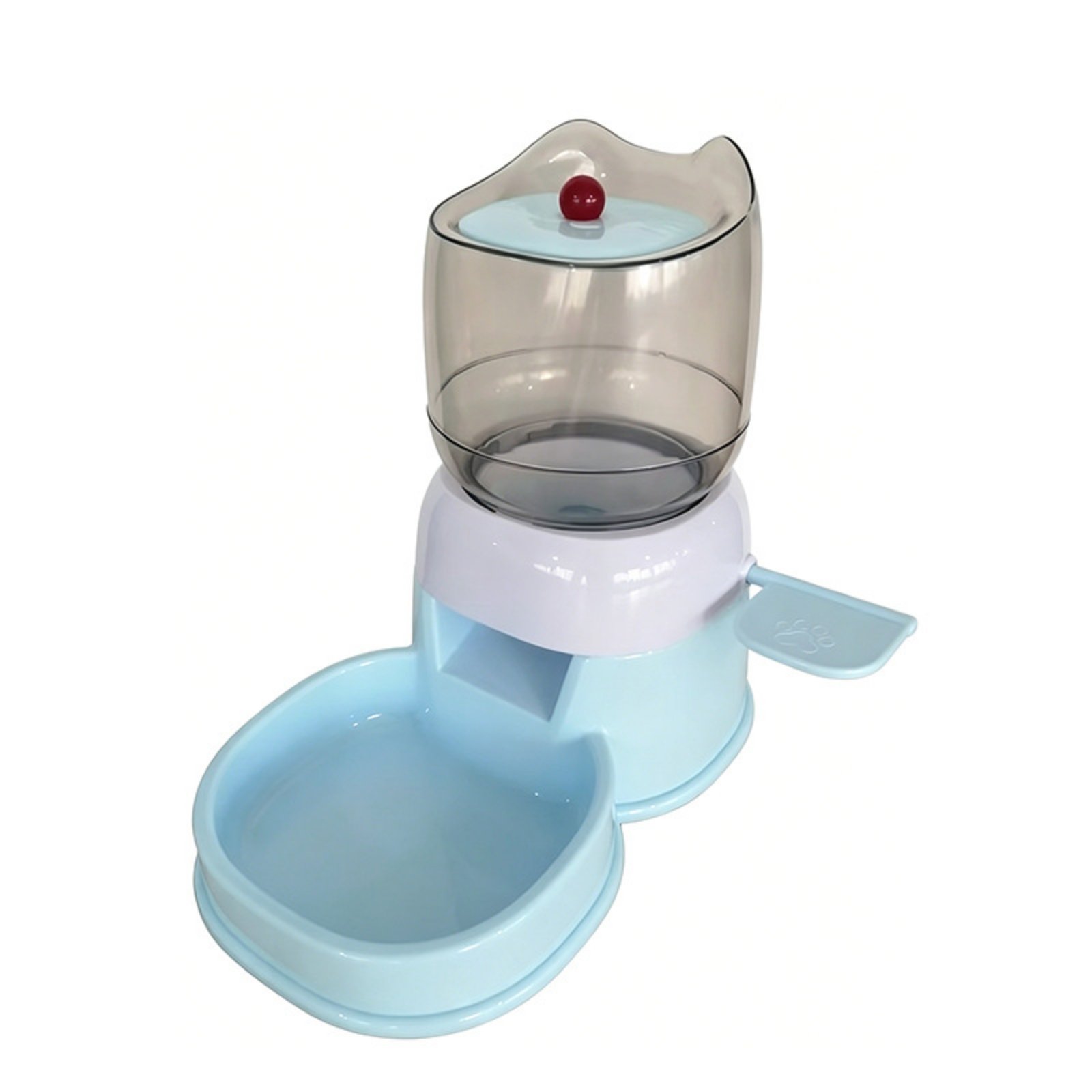 Press Pet Feeder with Transparent Container