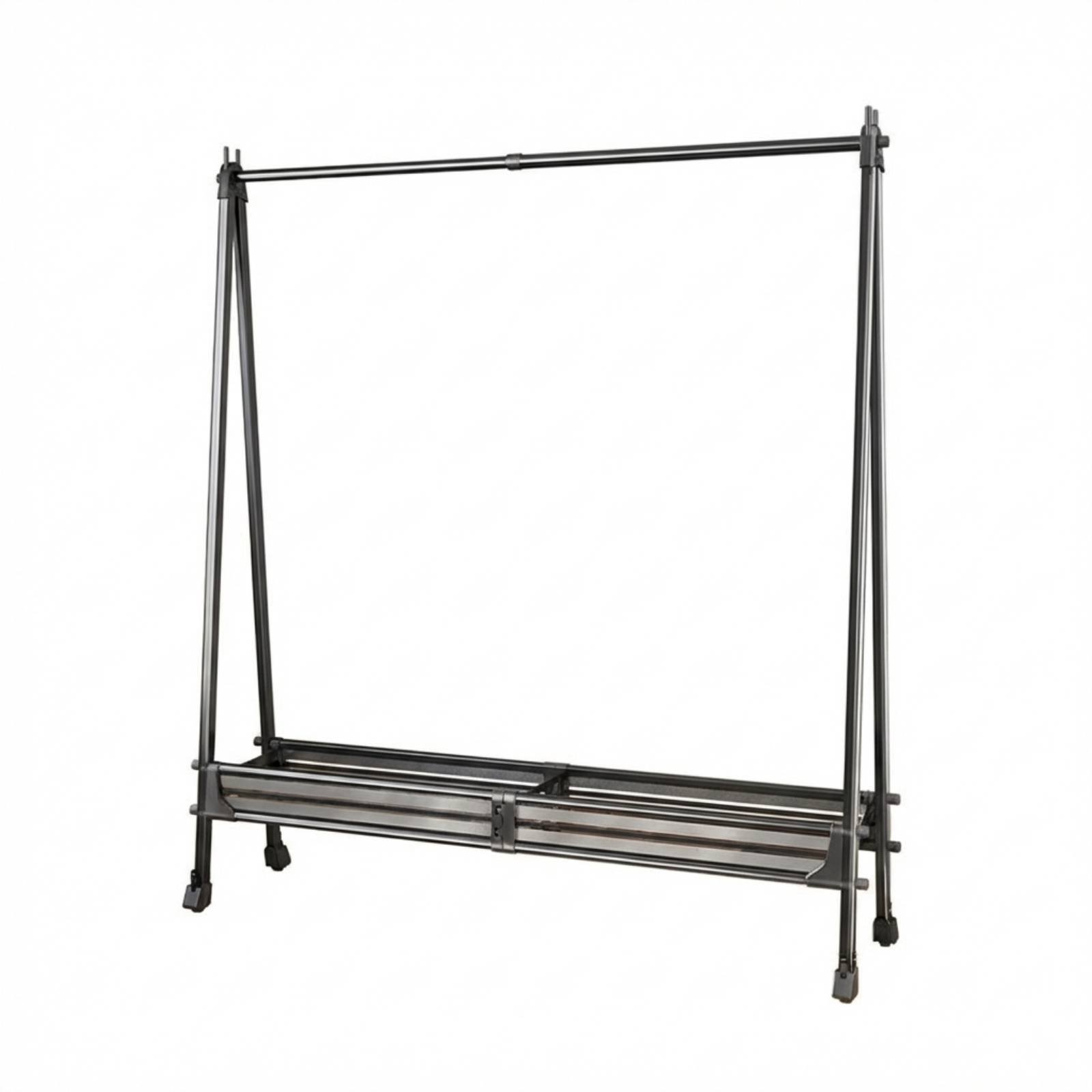 Rolling Clothing Rail with Storage Shelf