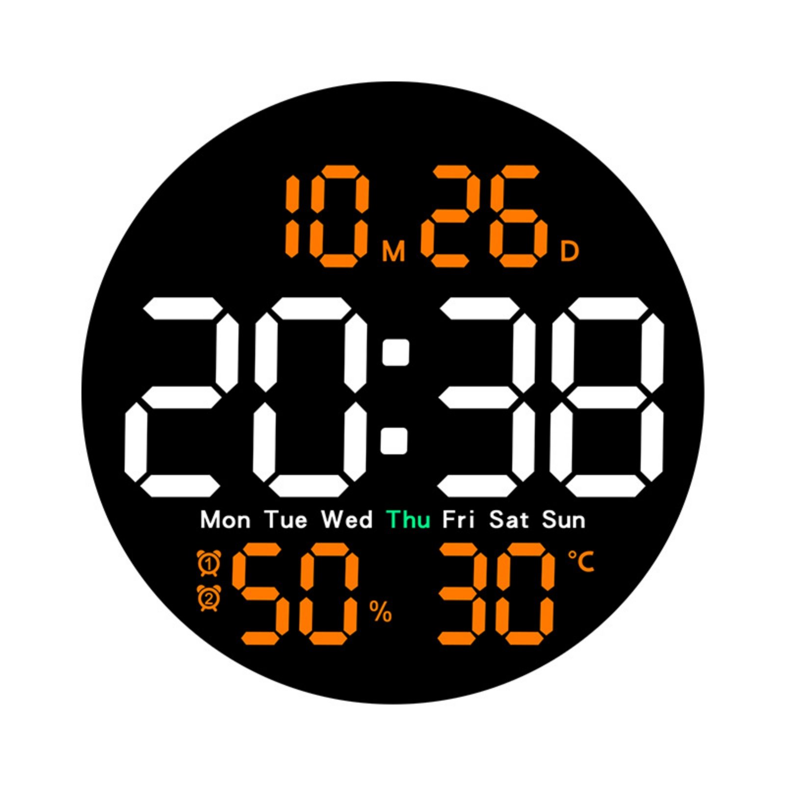 Digital Wall Clock with Calendar
