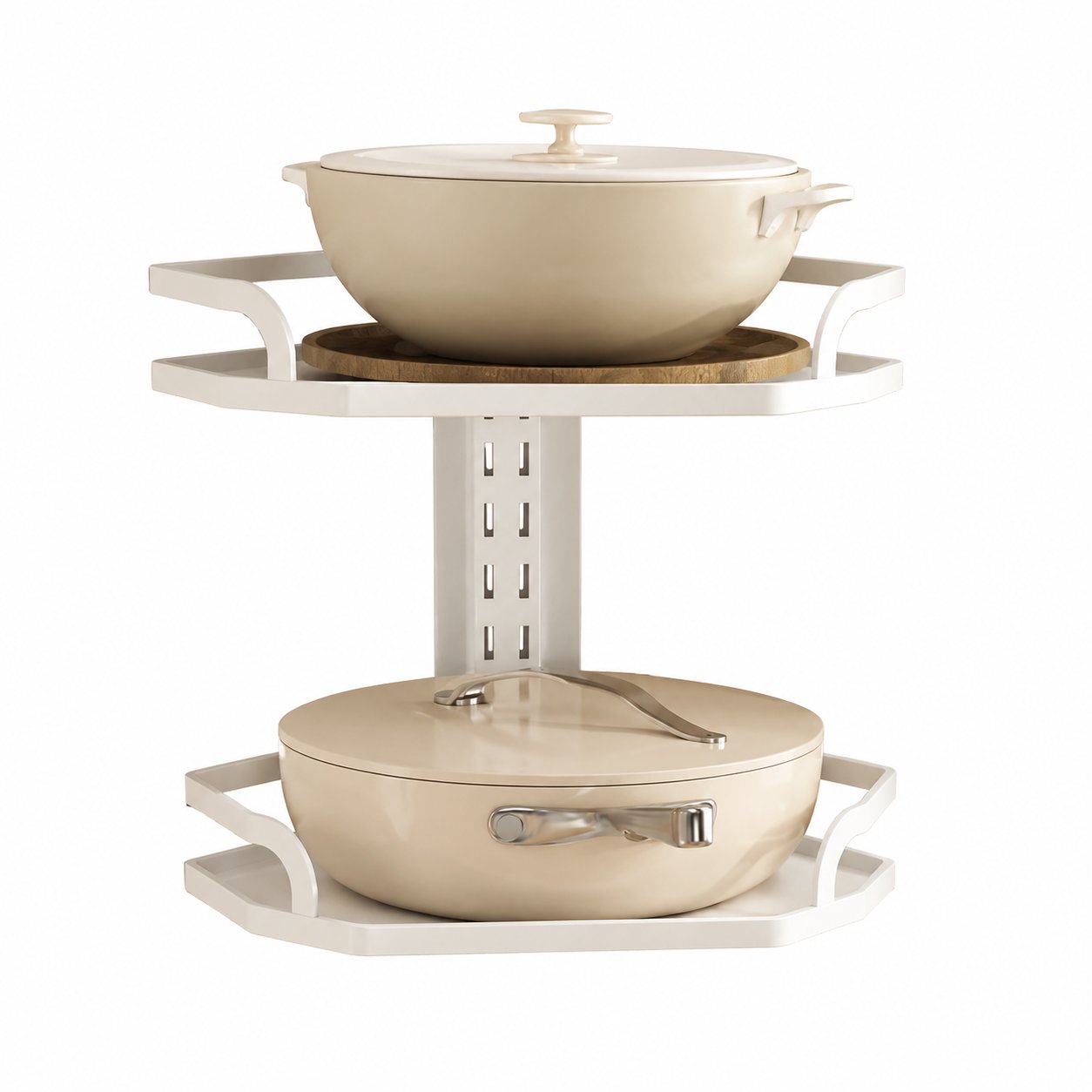 Wall-Mounted Corner Pot Rack
