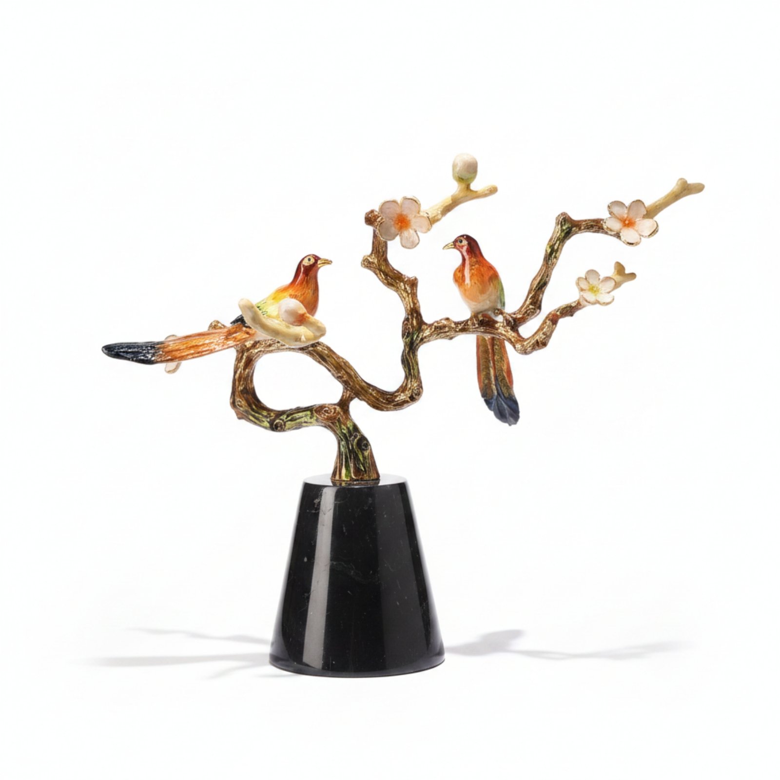 Bird Branch Metal Sculpture