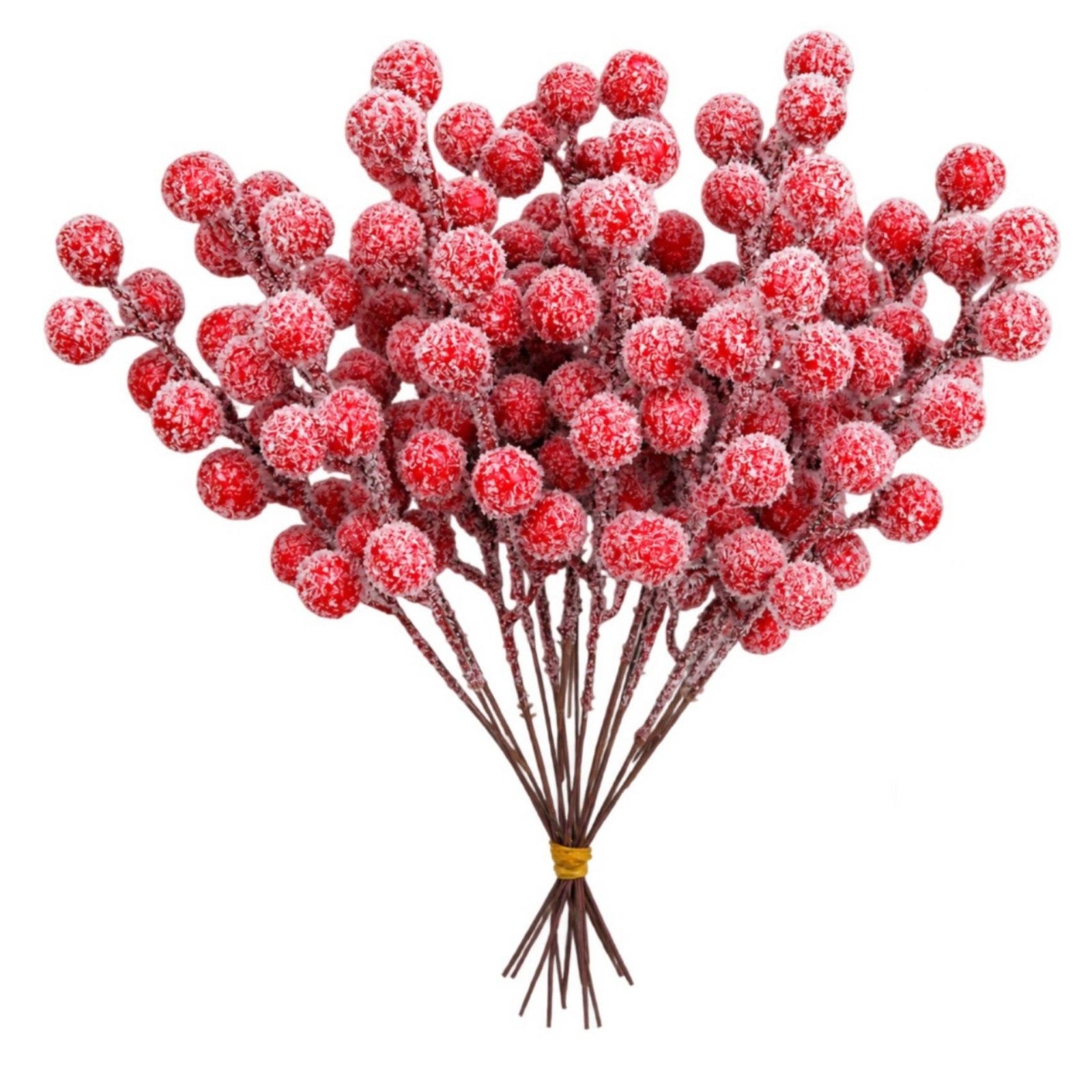 20-Piece Artificial Red Fruit Branch