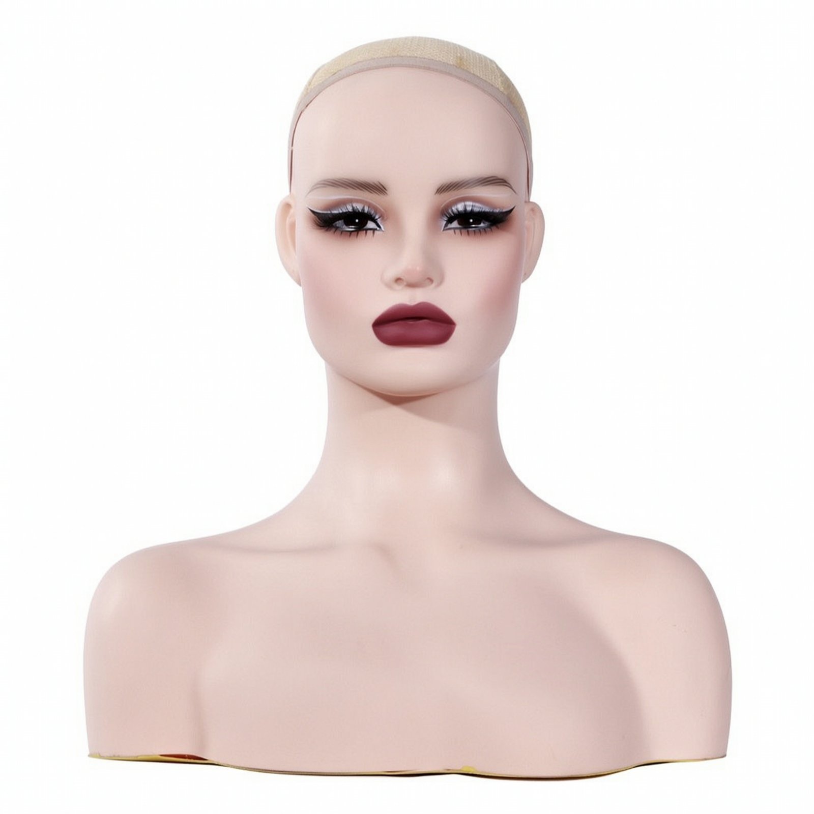 Skin-Toned Mannequin Bust