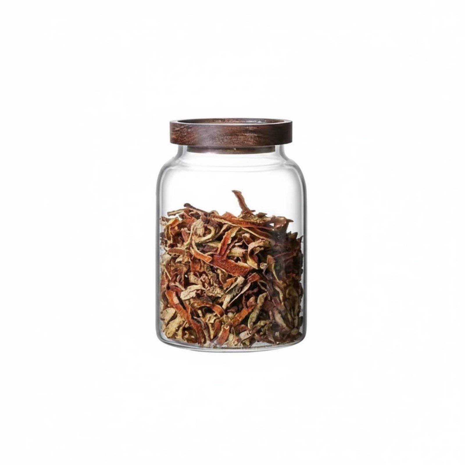 3-Piece Glass Storage Jar Wood Lid