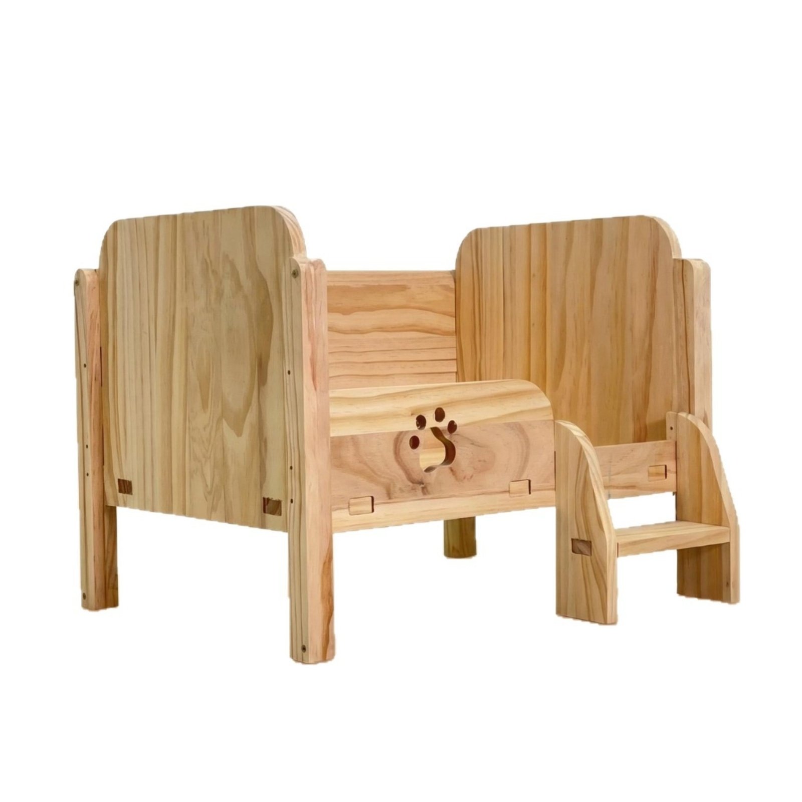 Wooden Pet Bed with Step