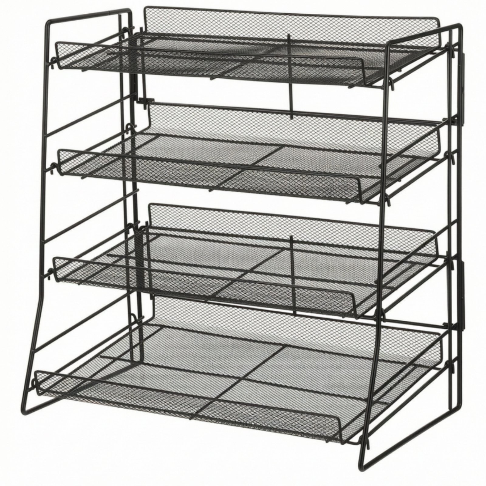 Snack Display Rack with Mesh Baskets