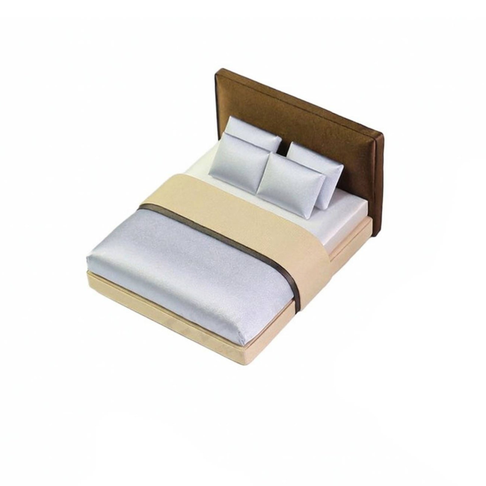 Miniature Double Bed with Bedding