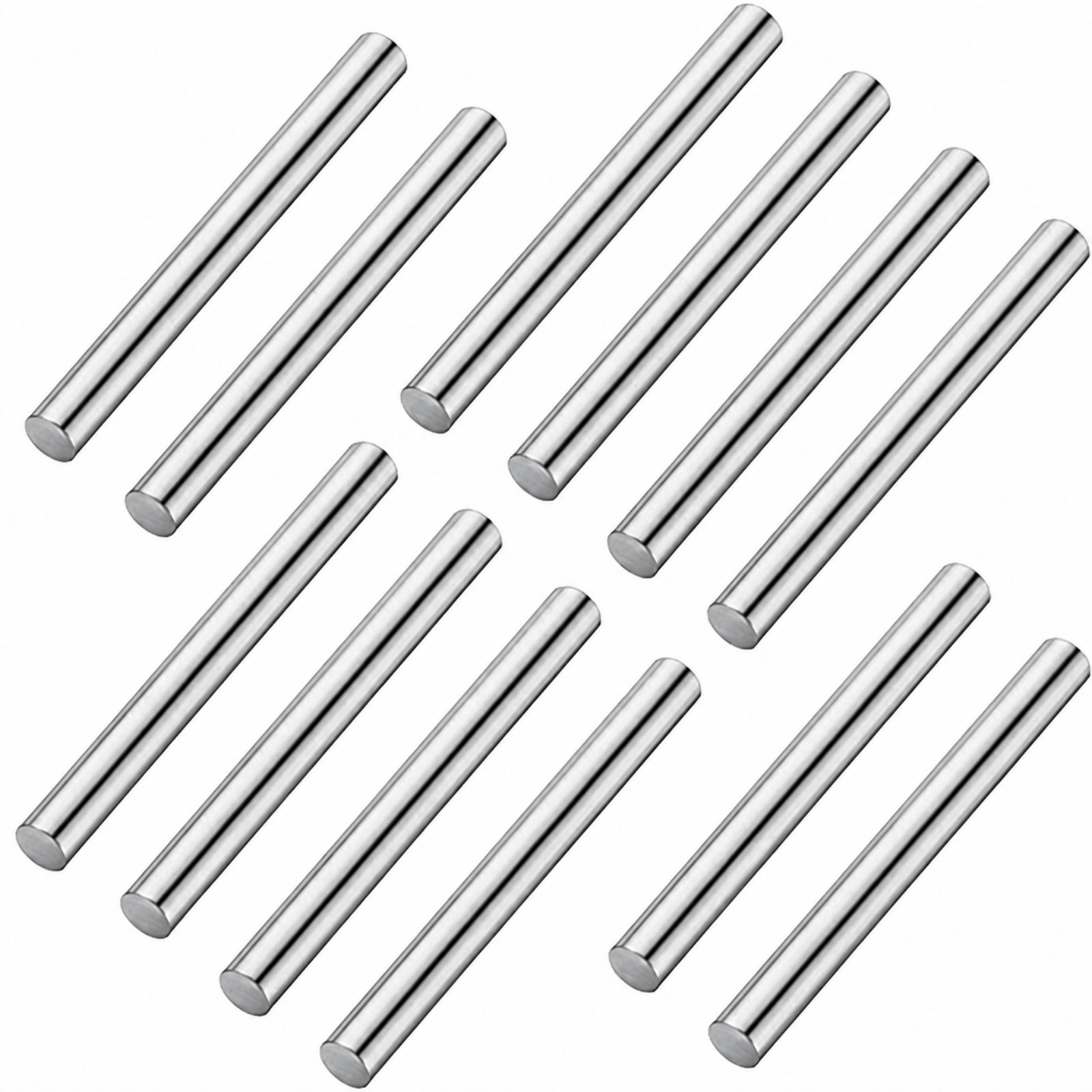 12-Piece Zinc Round Rods