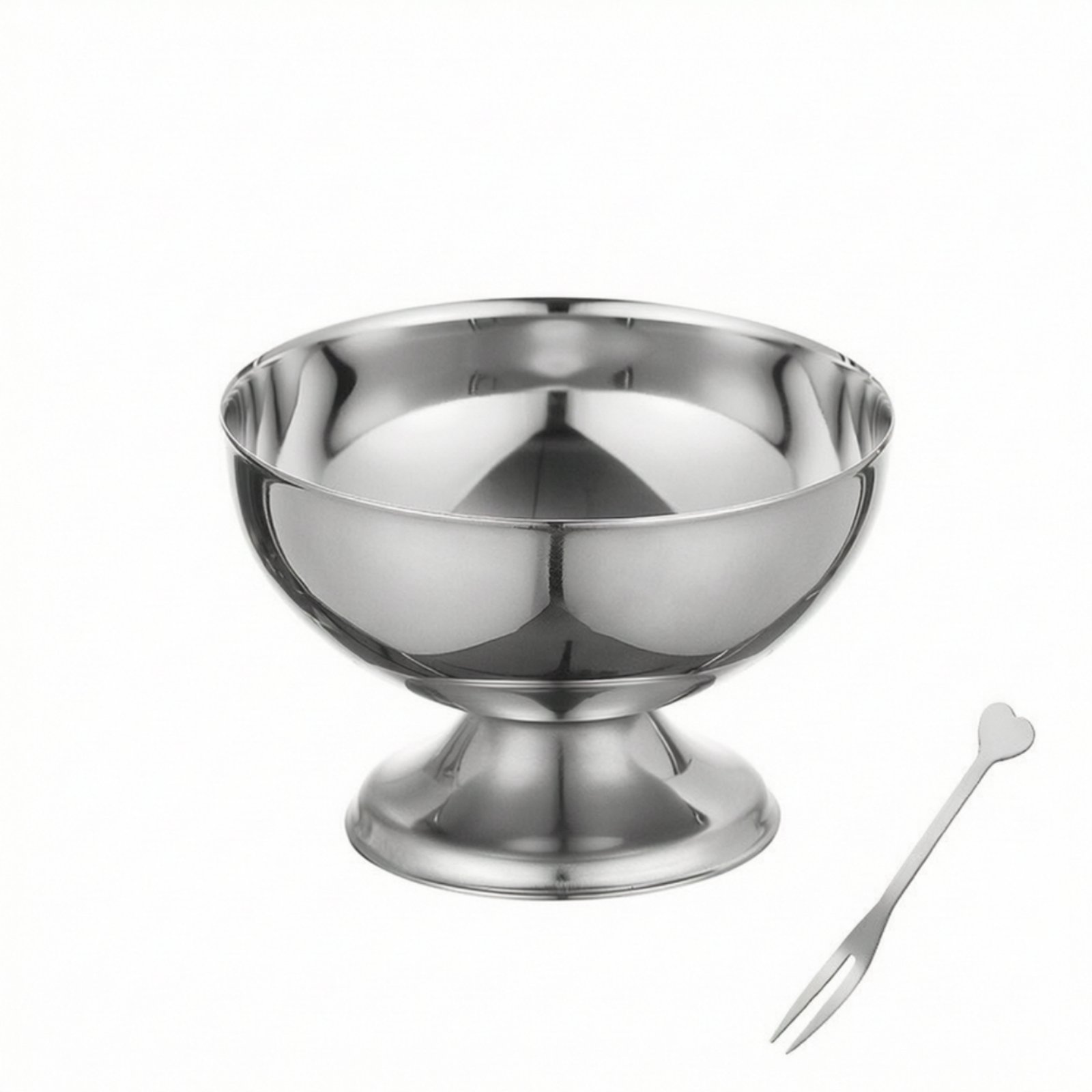 Stainless Steel Dessert Cup – Stainless S 160ml with Fork