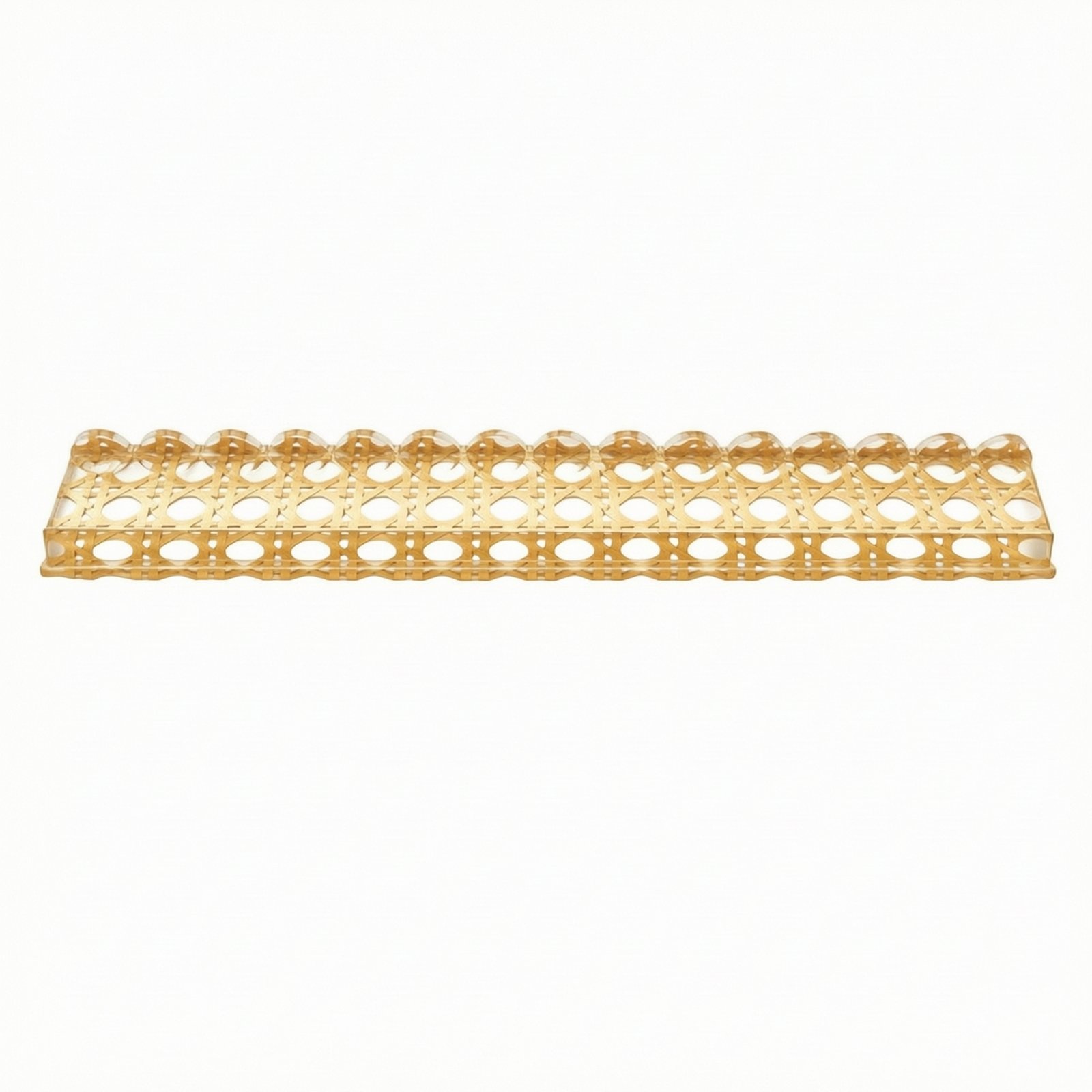 Acrylic Mahjong Rack – Rattan Weave