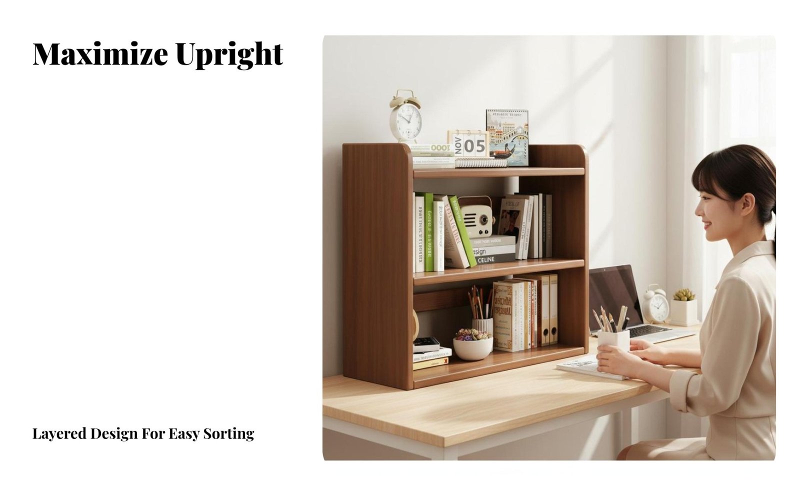 Multi-Tier Corner Desktop Organizer
