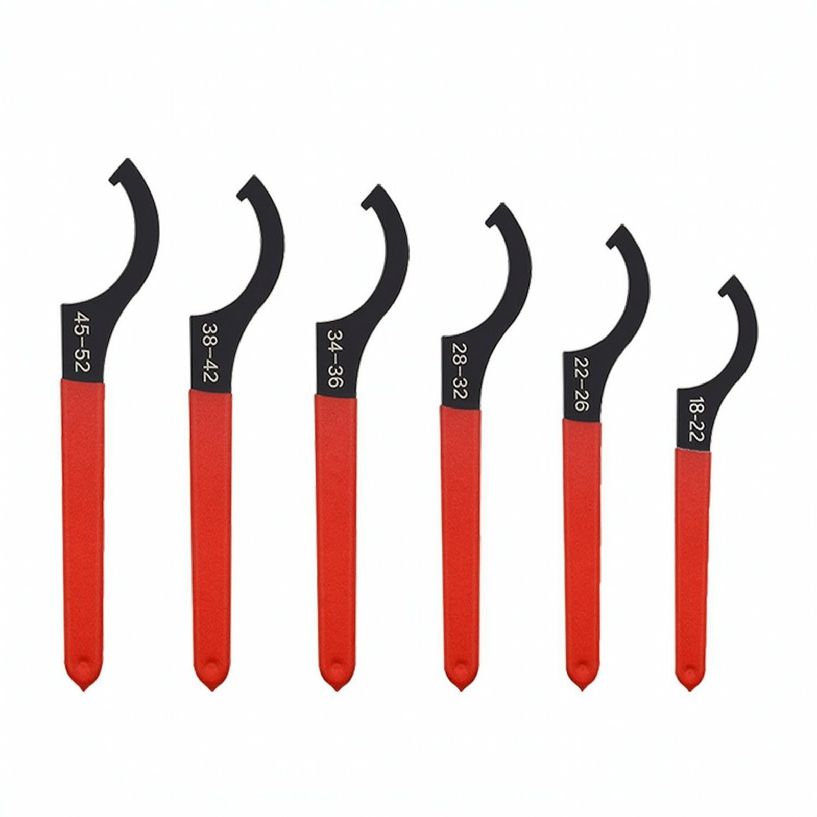 6-Piece Hook Wrenches High-Carbon Steel