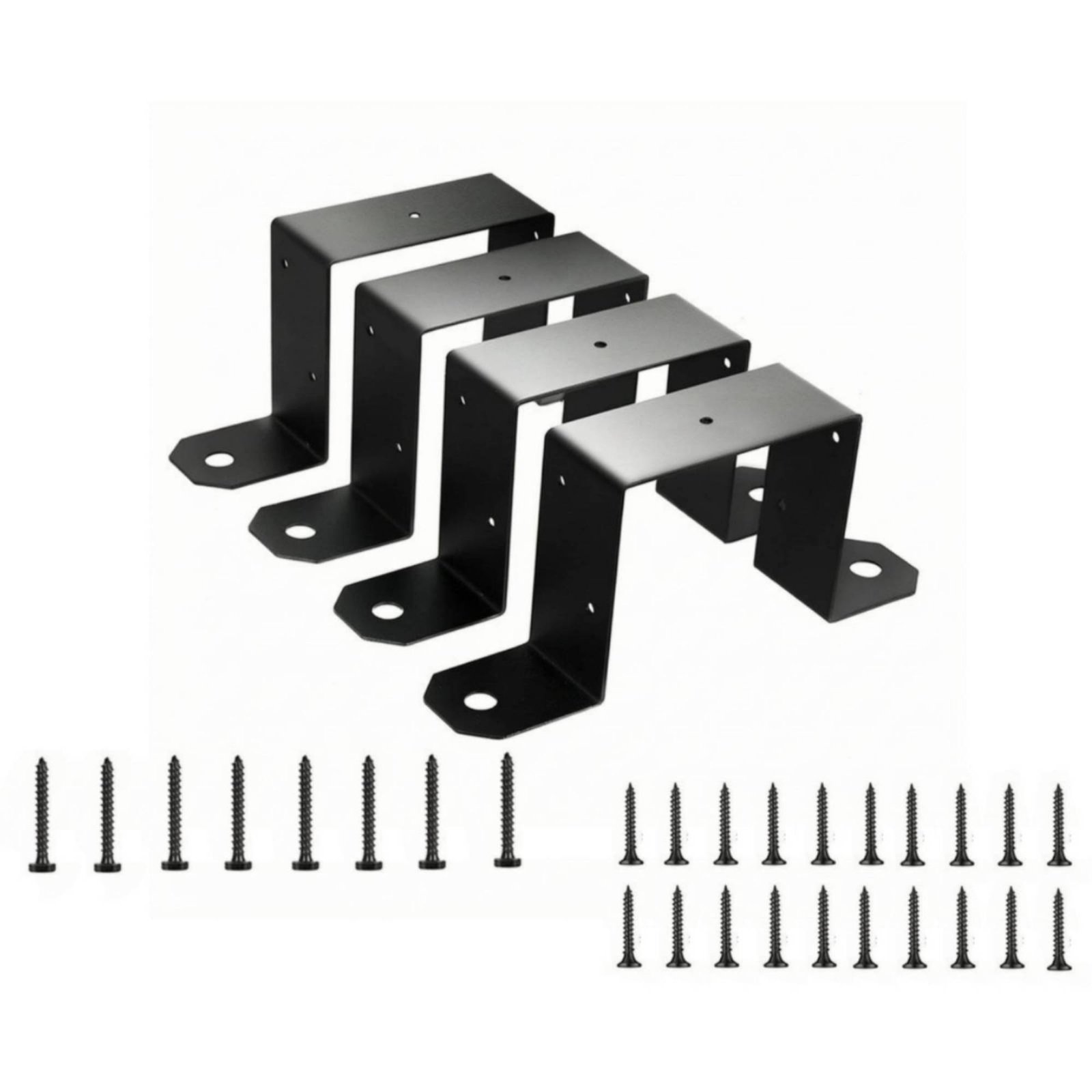 4-Piece Cradle Shaped Deck Post Bracket