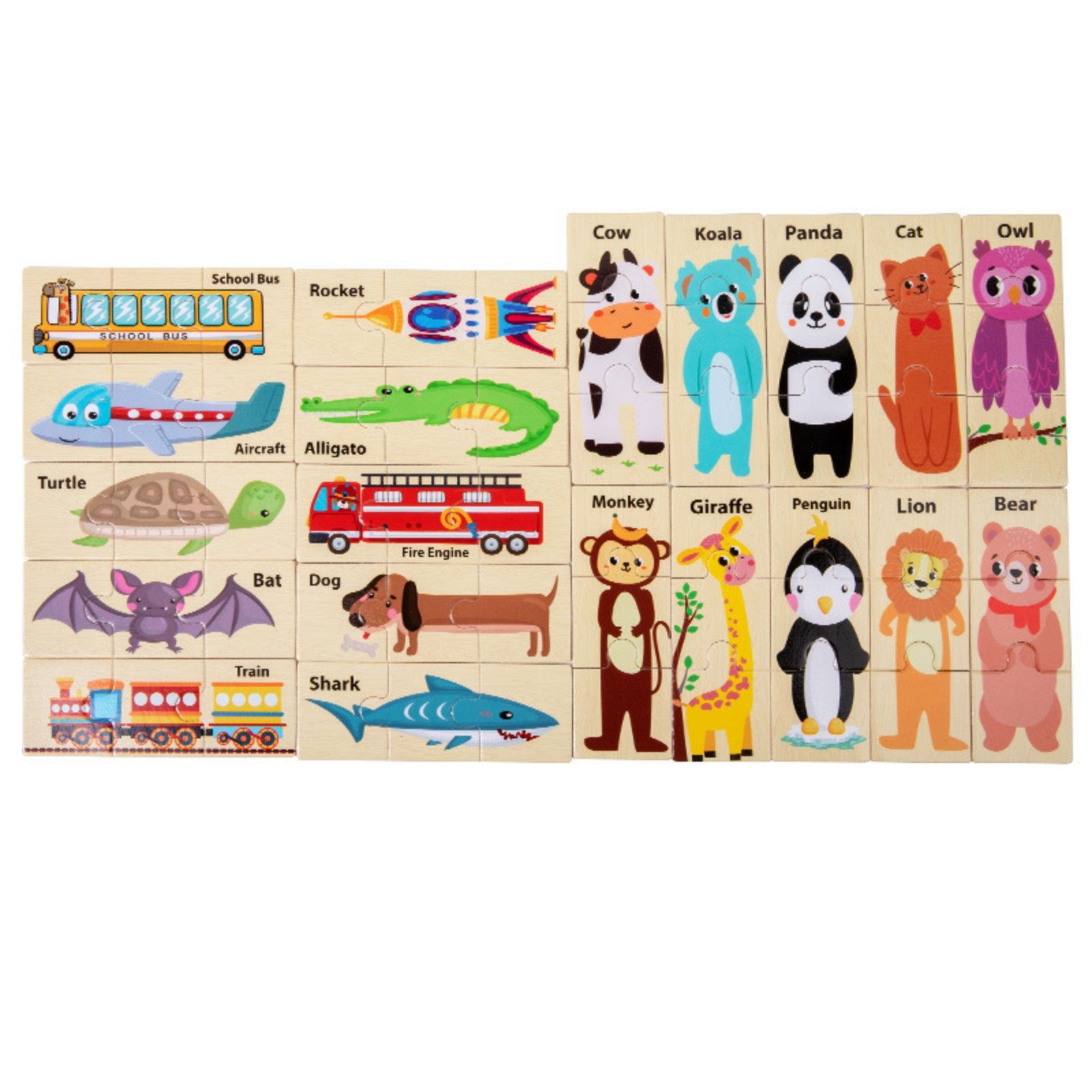 20-Piece Wooden Matching Puzzle