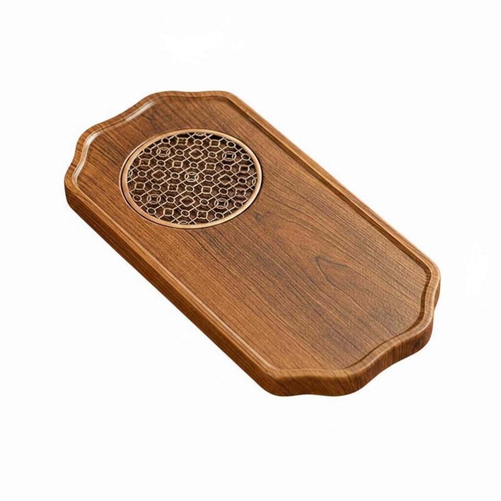 Walnut Finish Tea Platter