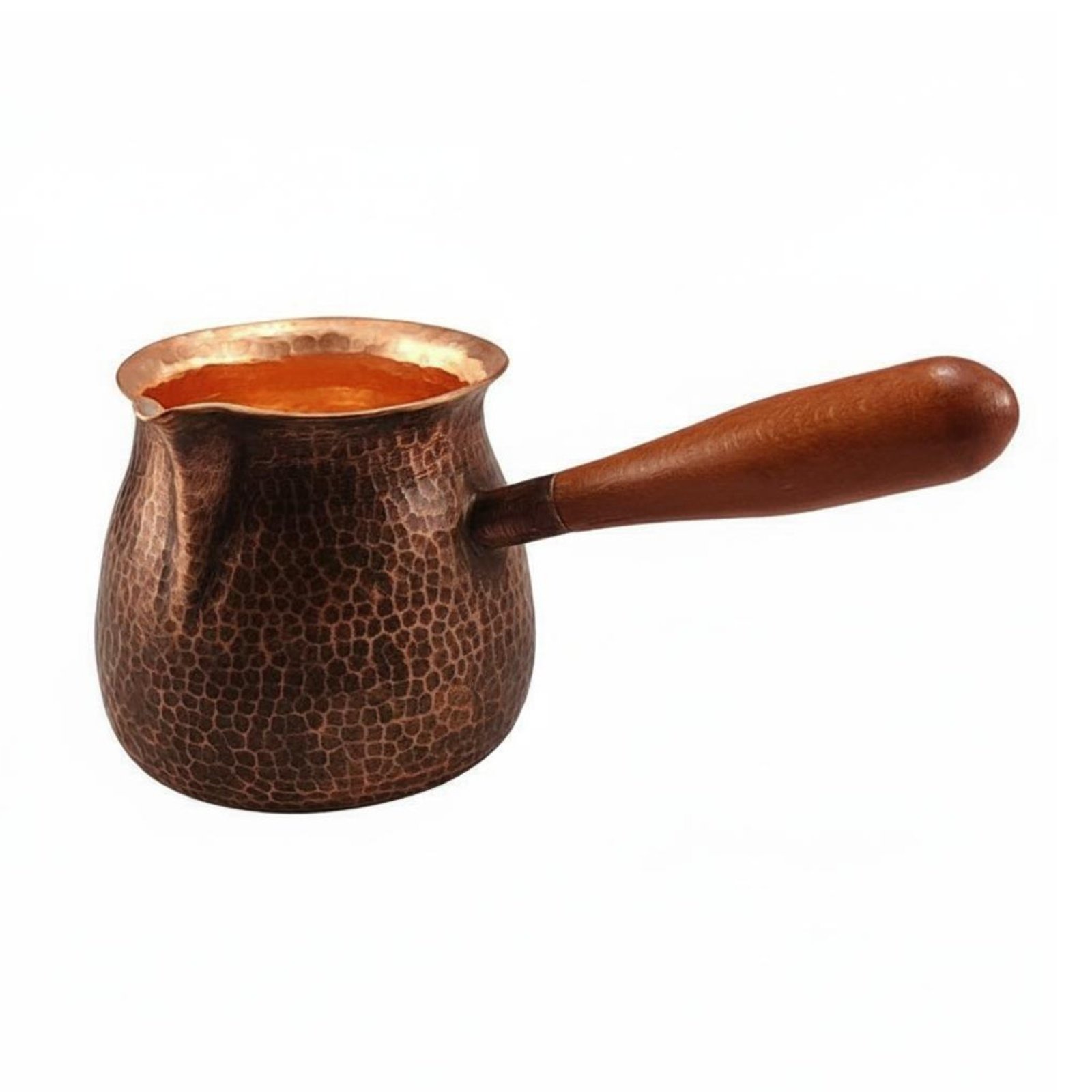 Copper Tea Pitcher Curved Spout