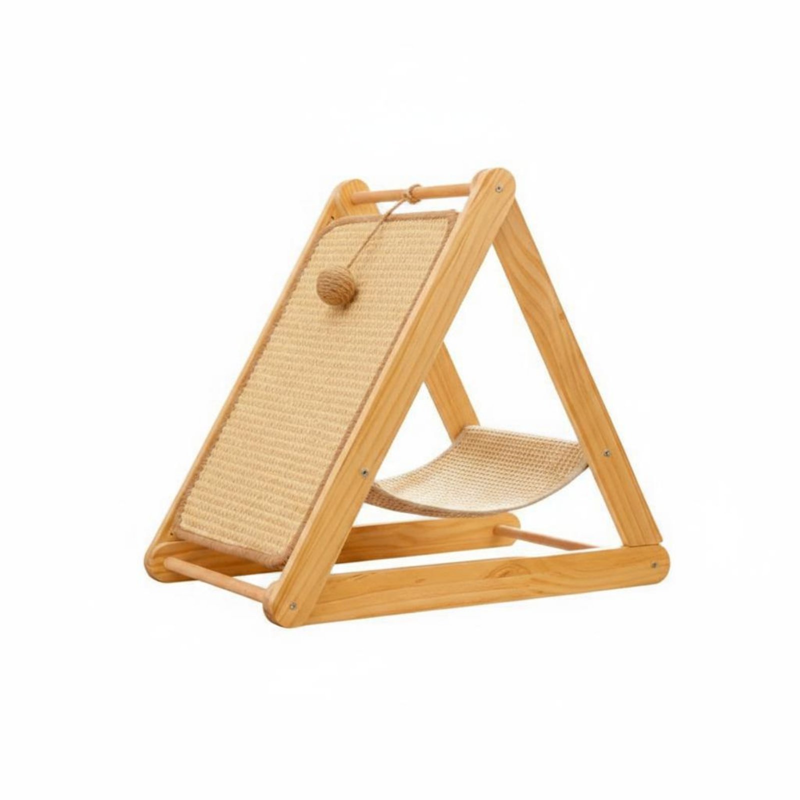 Wooden Cat Scratcher Bed – Triangle Hammock