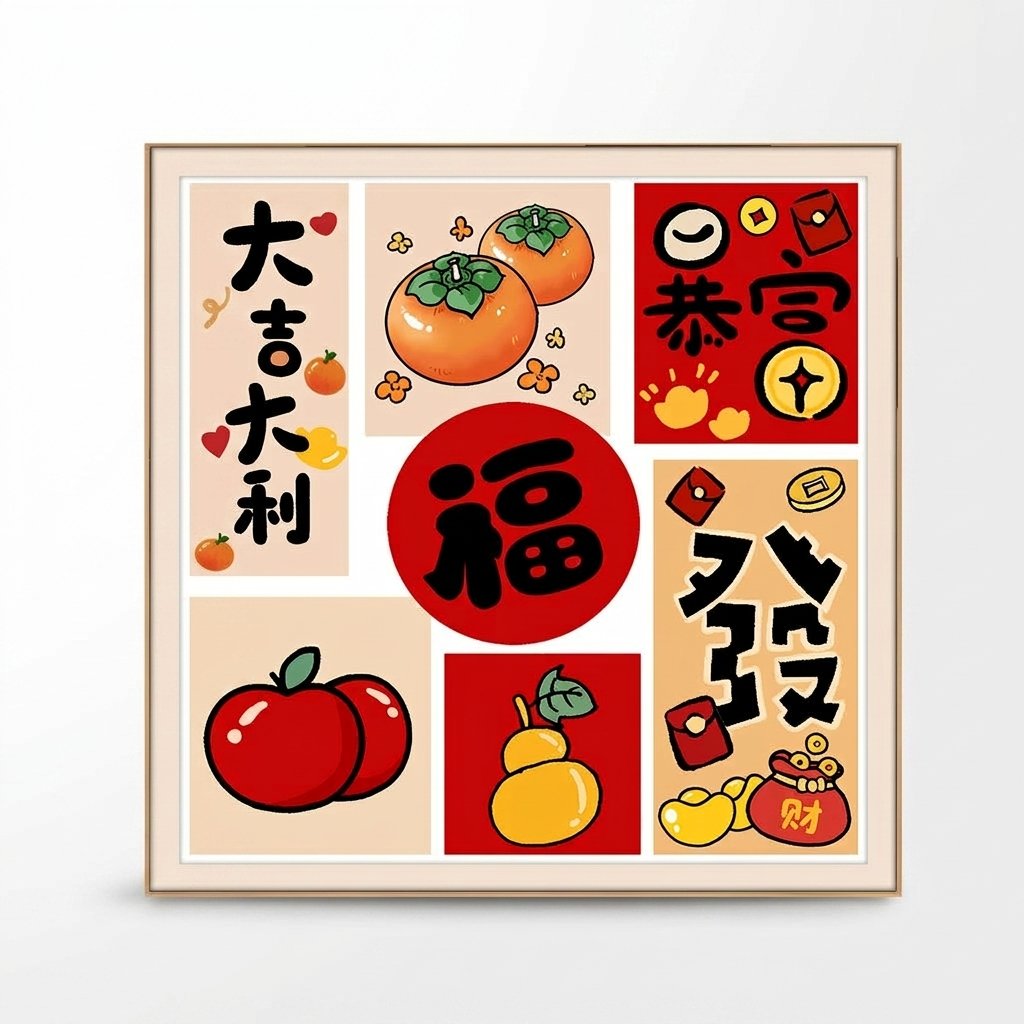 Persimmon Cross Stitch Kit – Large Grid 57*57cm - Full