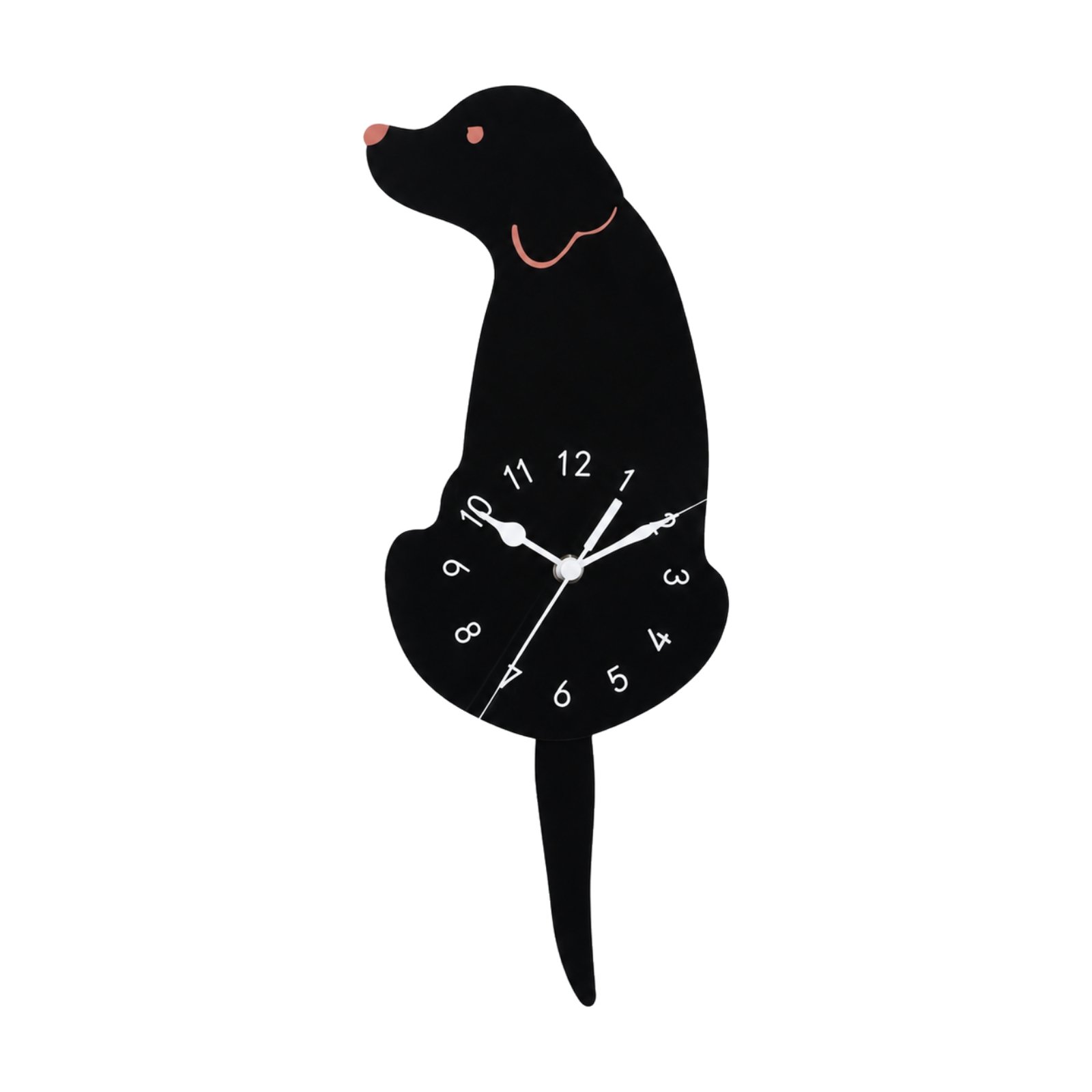 Dog-Shaped Acrylic Wall Clock