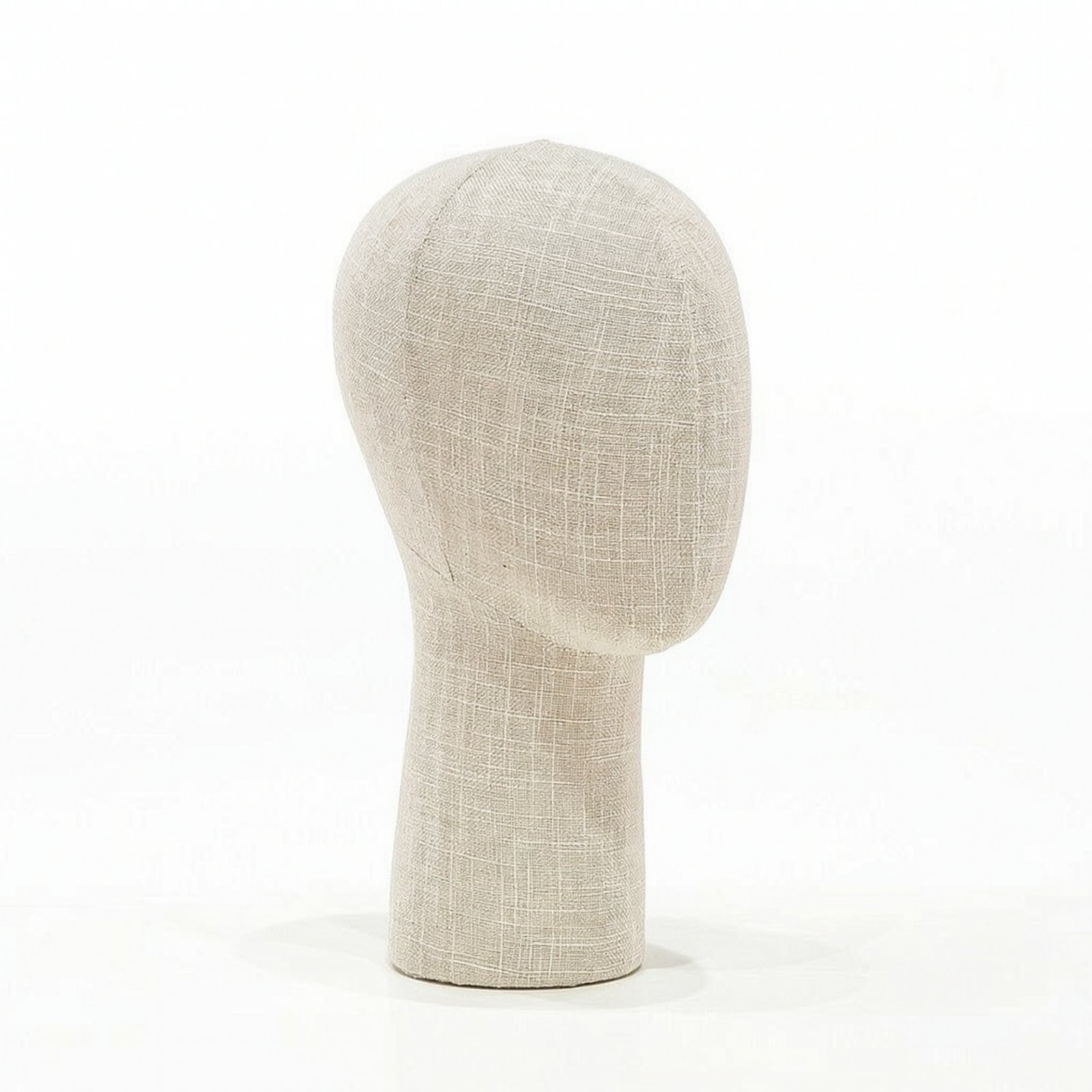 Mannequin Head Display Stand – Short, Bamboo Linen