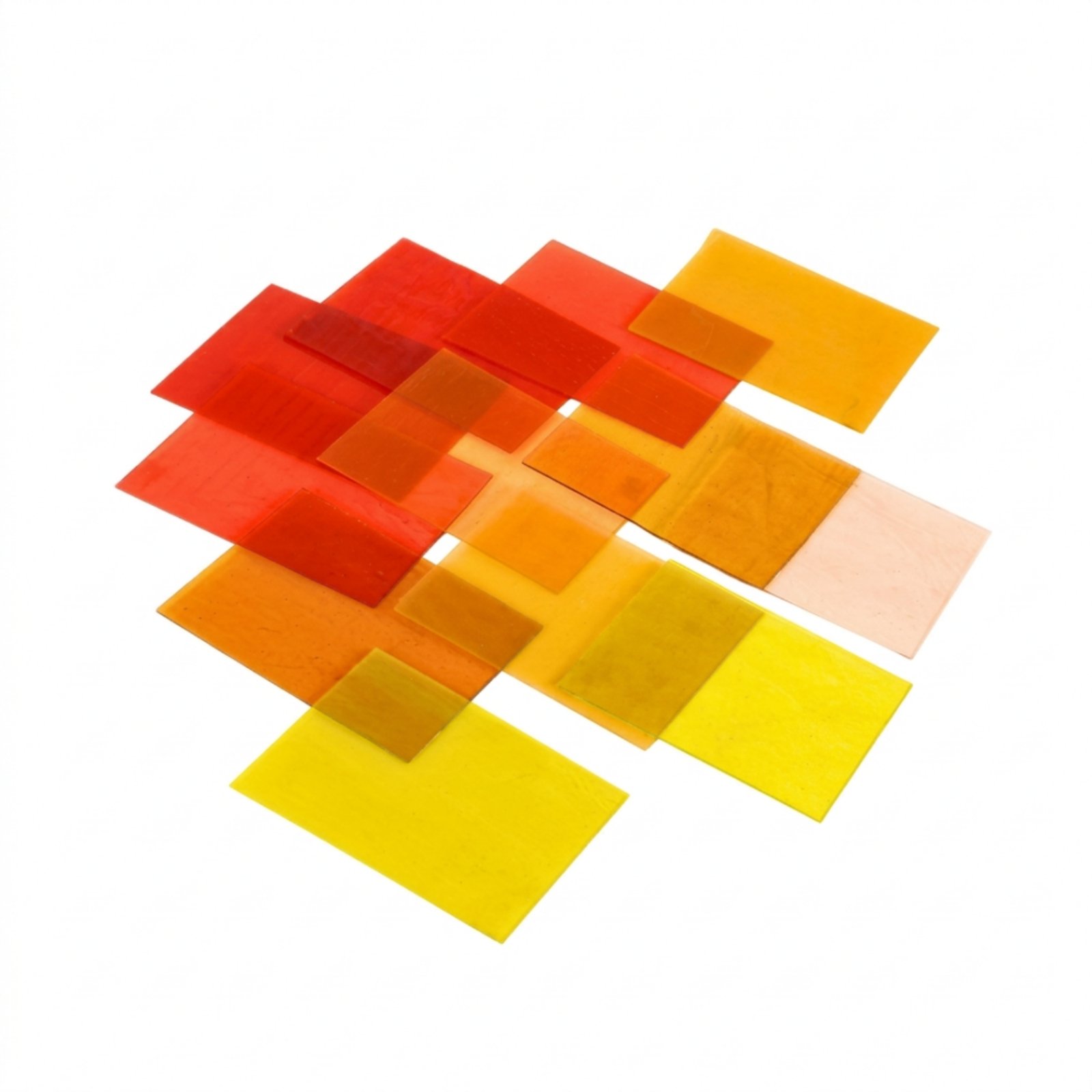 12-Piece Translucent Fused Glass Sheets