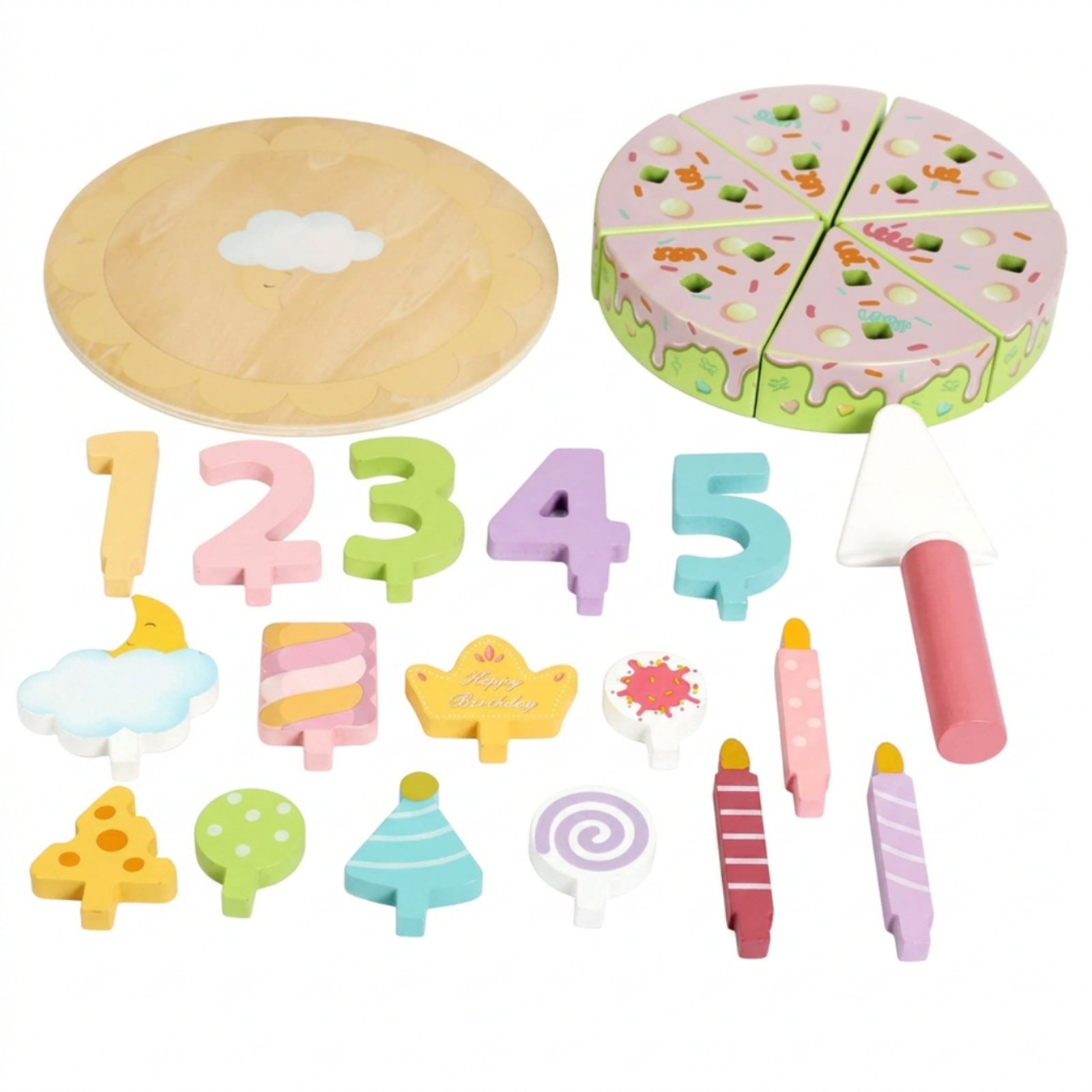 Wooden Birthday Cake Toy