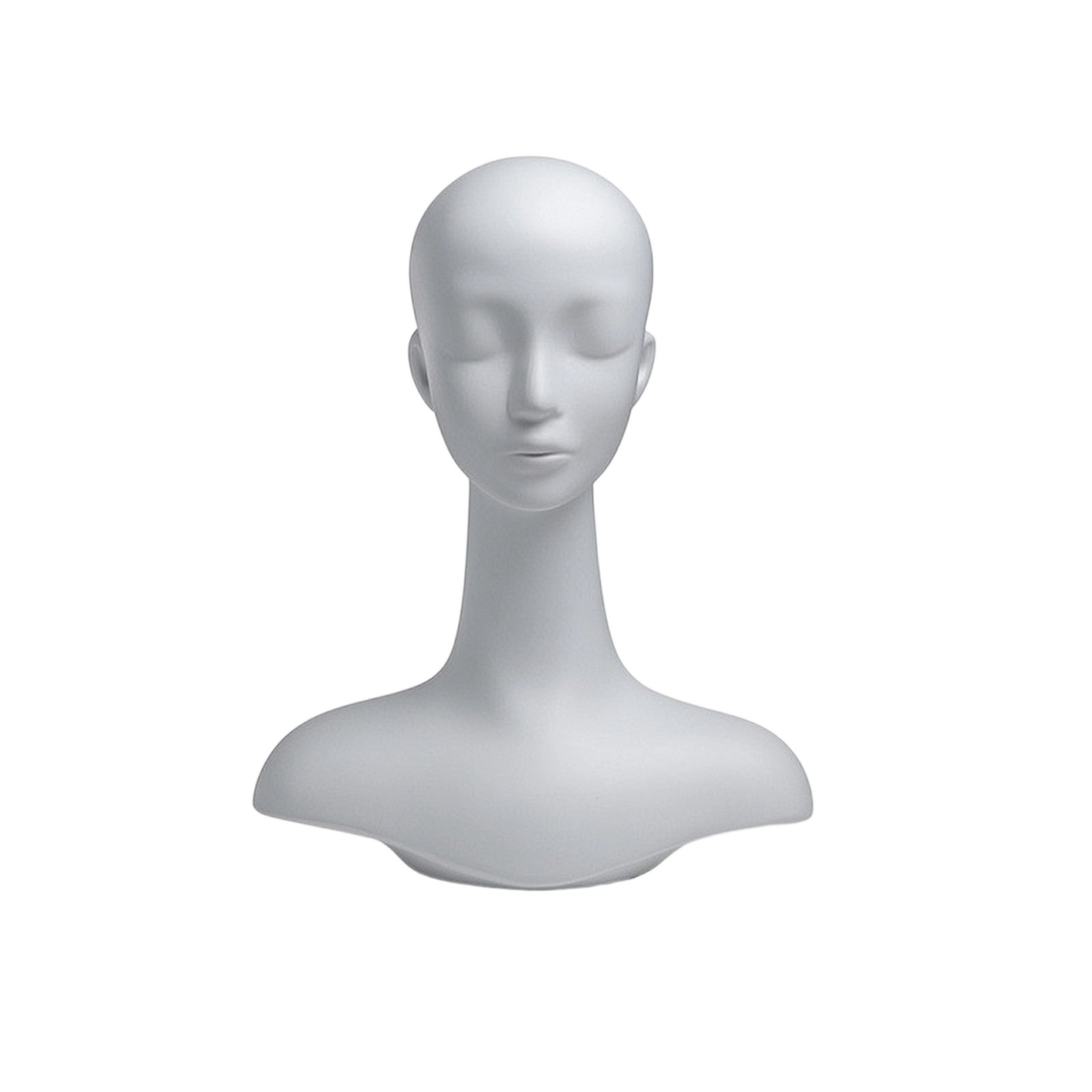 White Mannequin Head with Shoulders