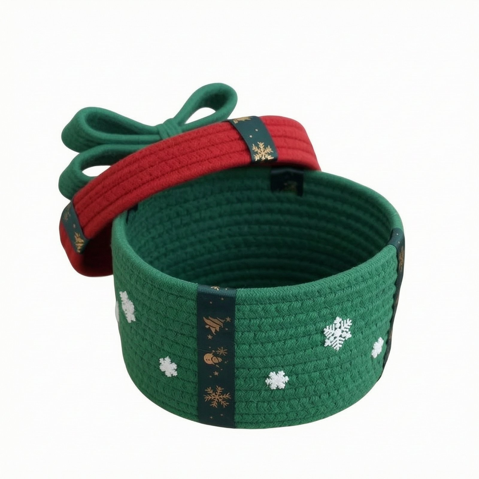 Decorative Rope Basket with Lid