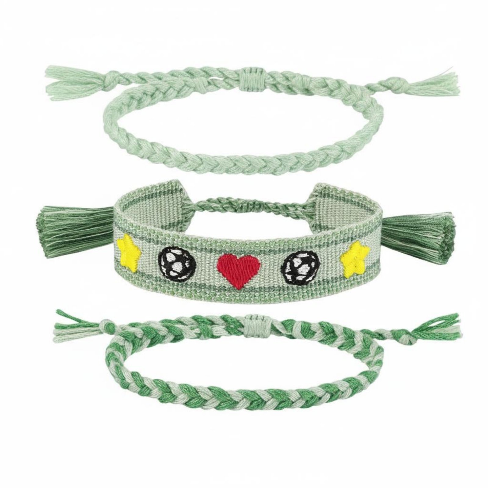 3-Piece Embroidered Bracelet Set