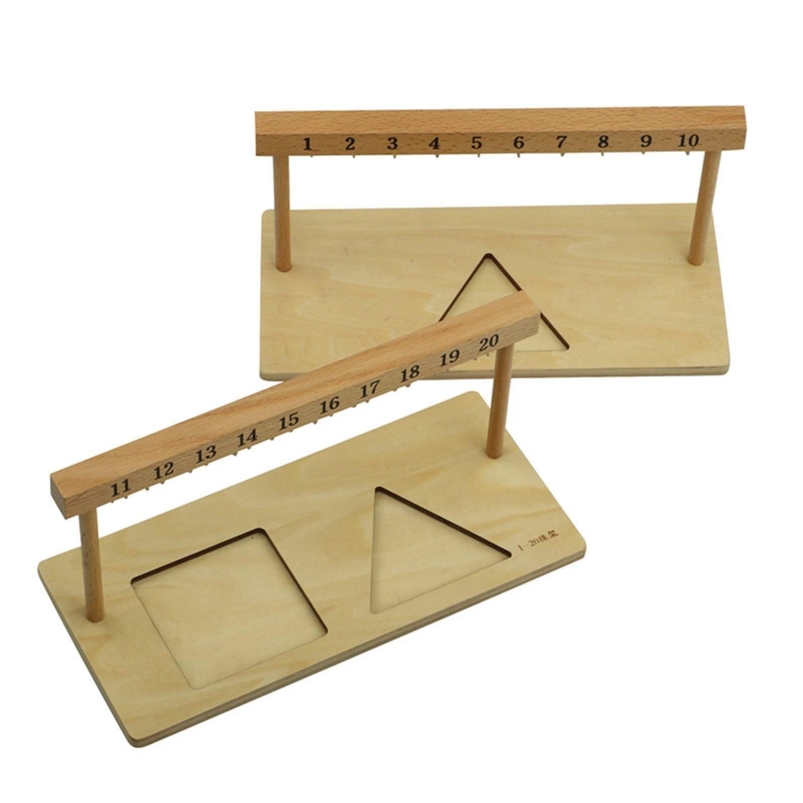 2-Piece Wooden Math Bead Rack