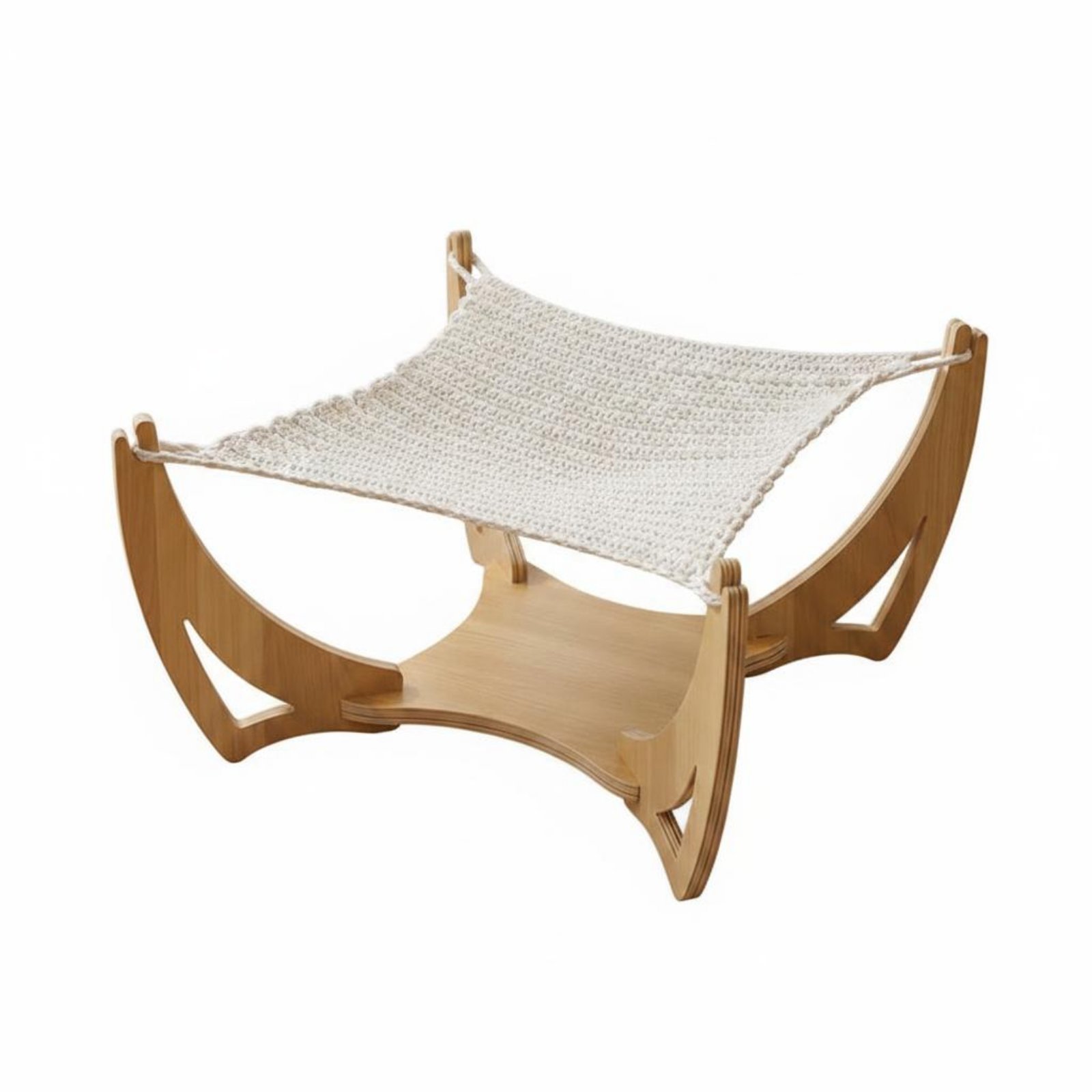 Raised Woven Cat Hammock Bed