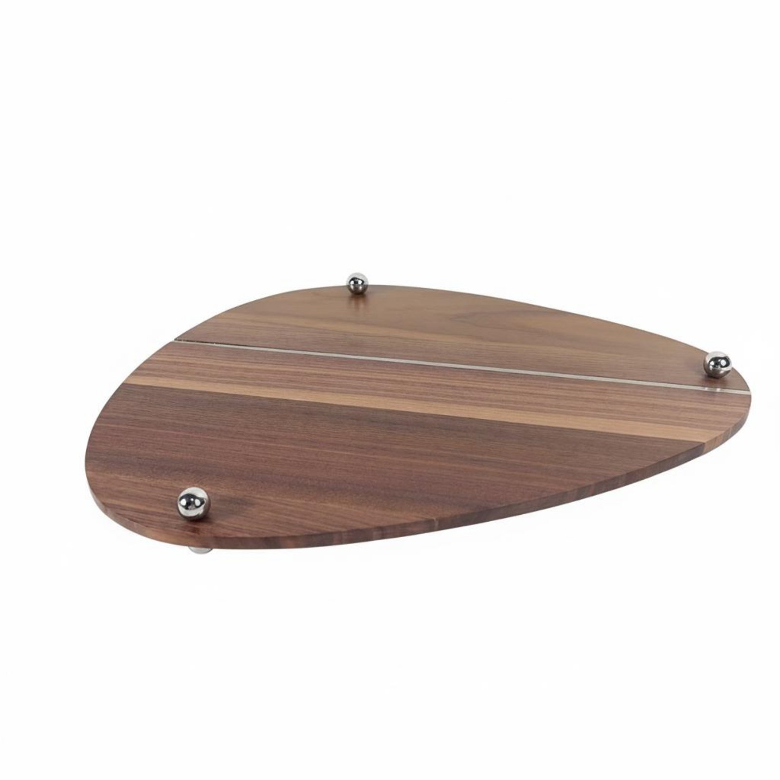 Walnut Steel Decorative Tray