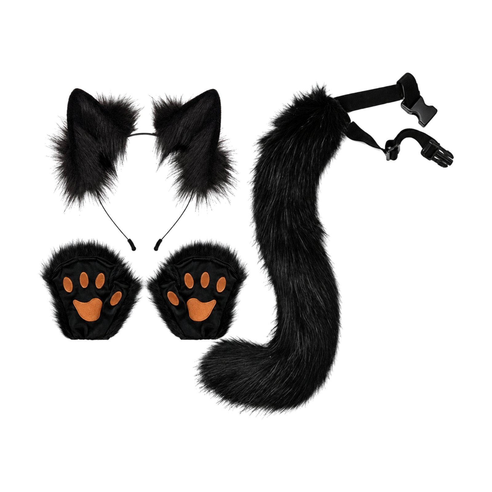 Animal Ears Headband and Tail Set